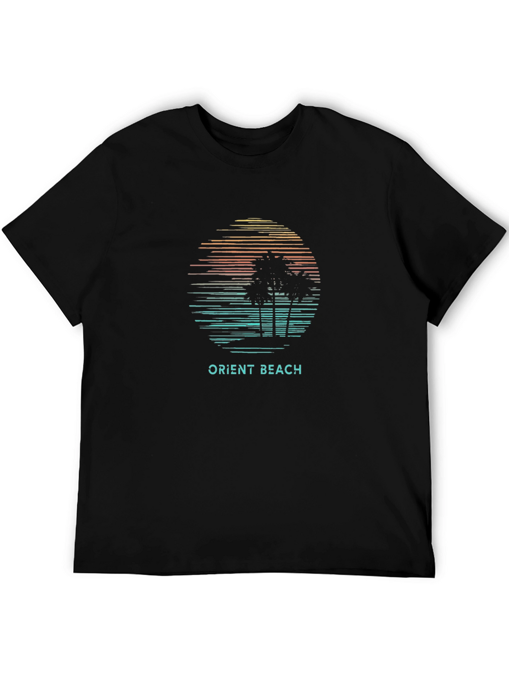 Orient Beach Palm Tree Graphic T-Shirt