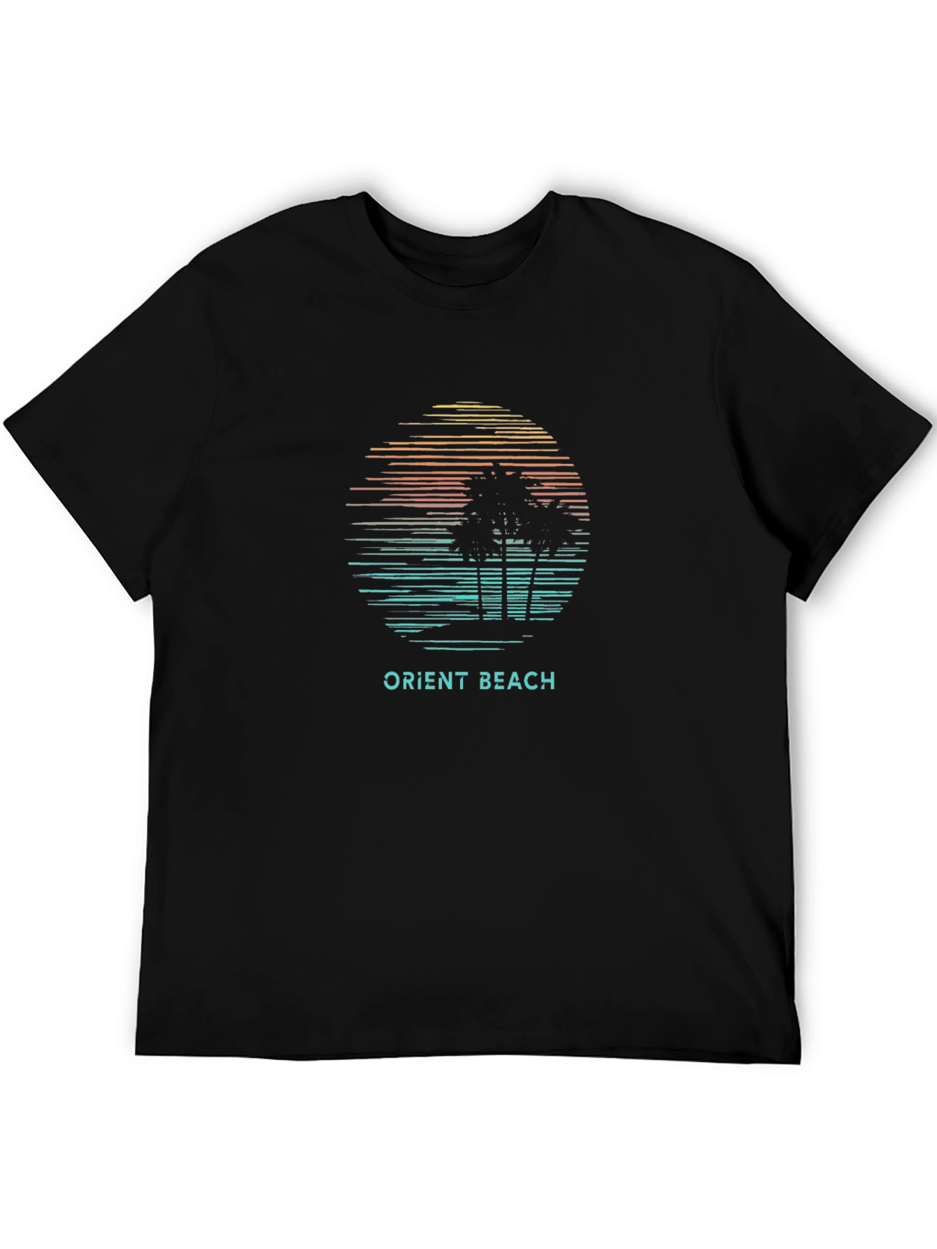 Orient Beach Palm Tree Graphic T-Shirt