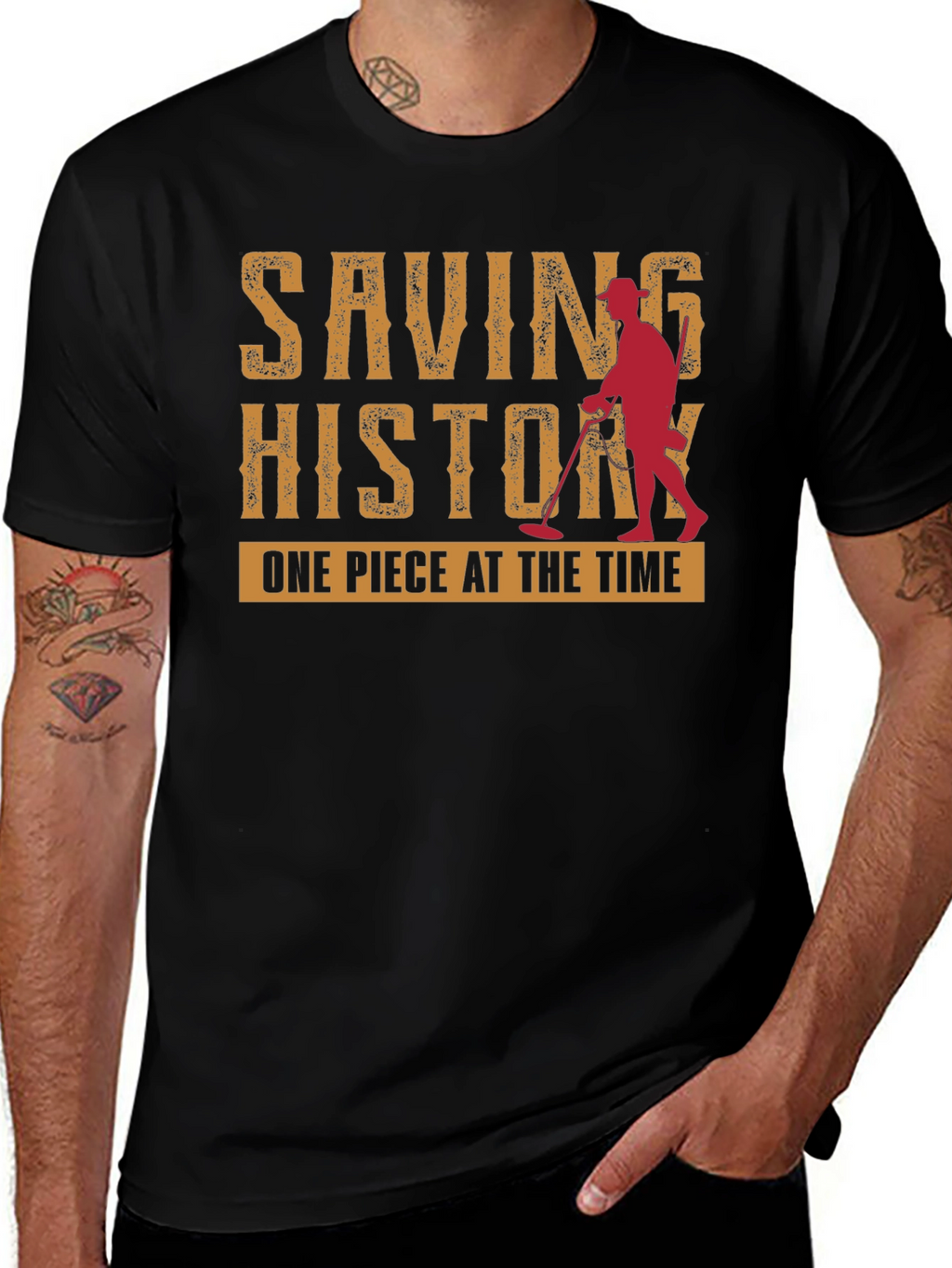 Saving History T-Shirt - Metal Detecting Tee