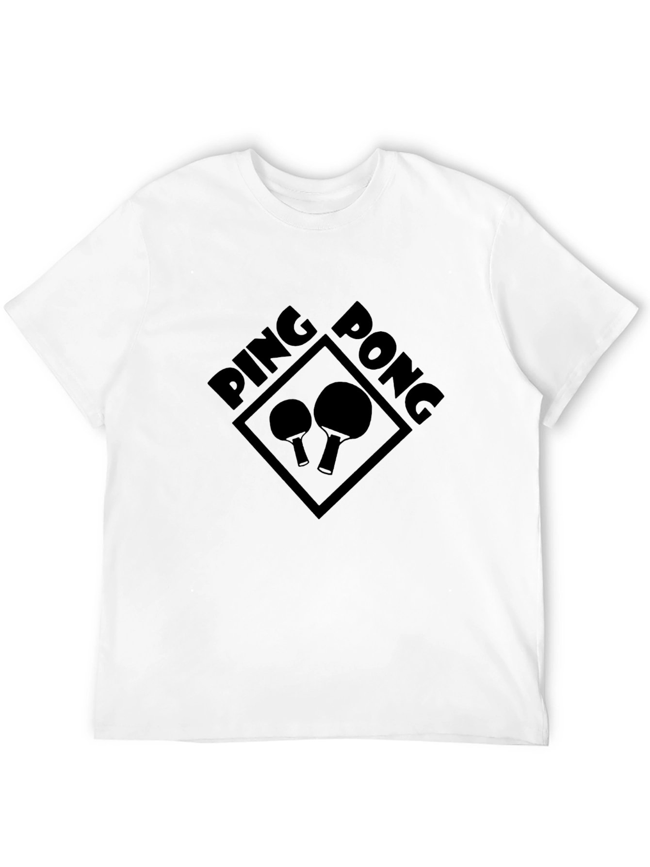 Ping Pong Graphic Tee - Sporty Black T-Shirt
