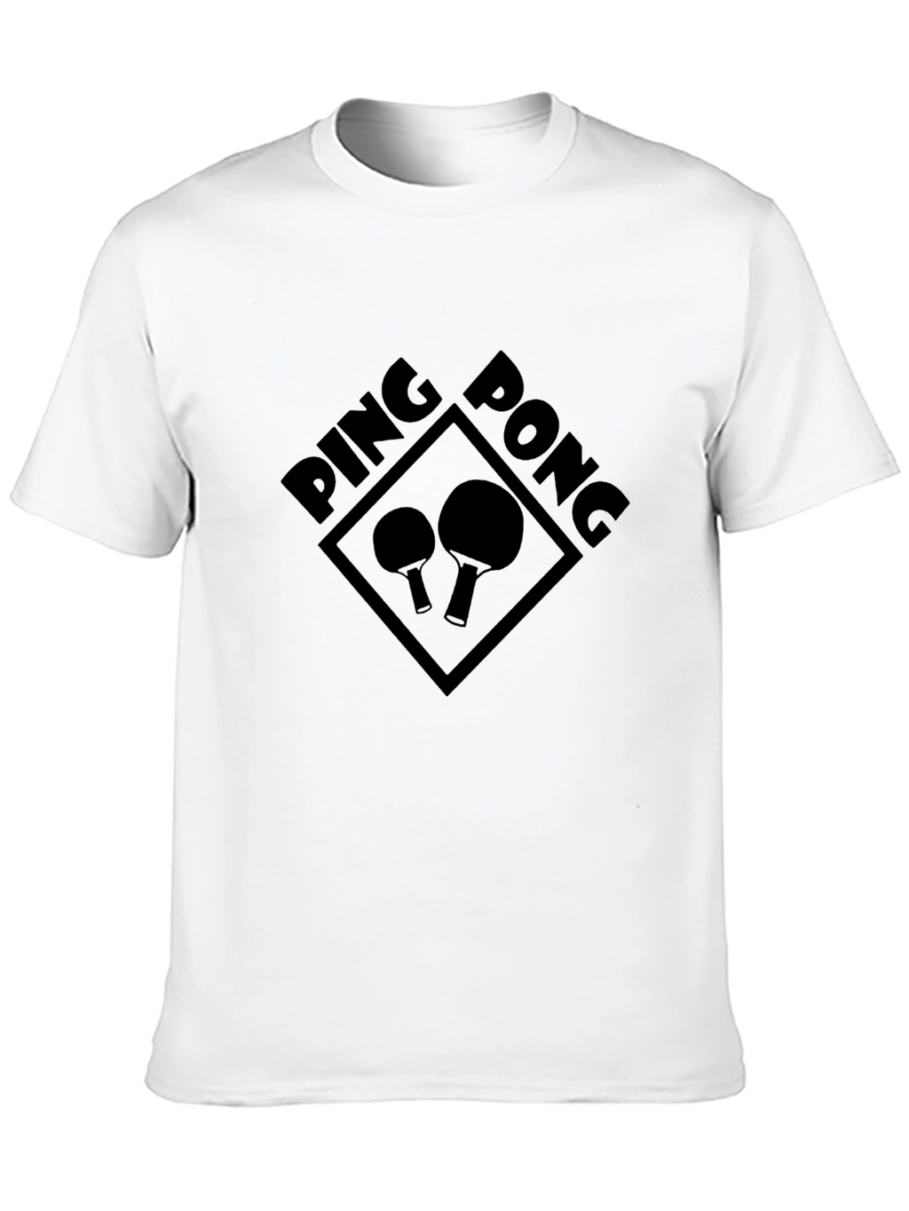 Ping Pong Graphic Tee - Sporty Black T-Shirt