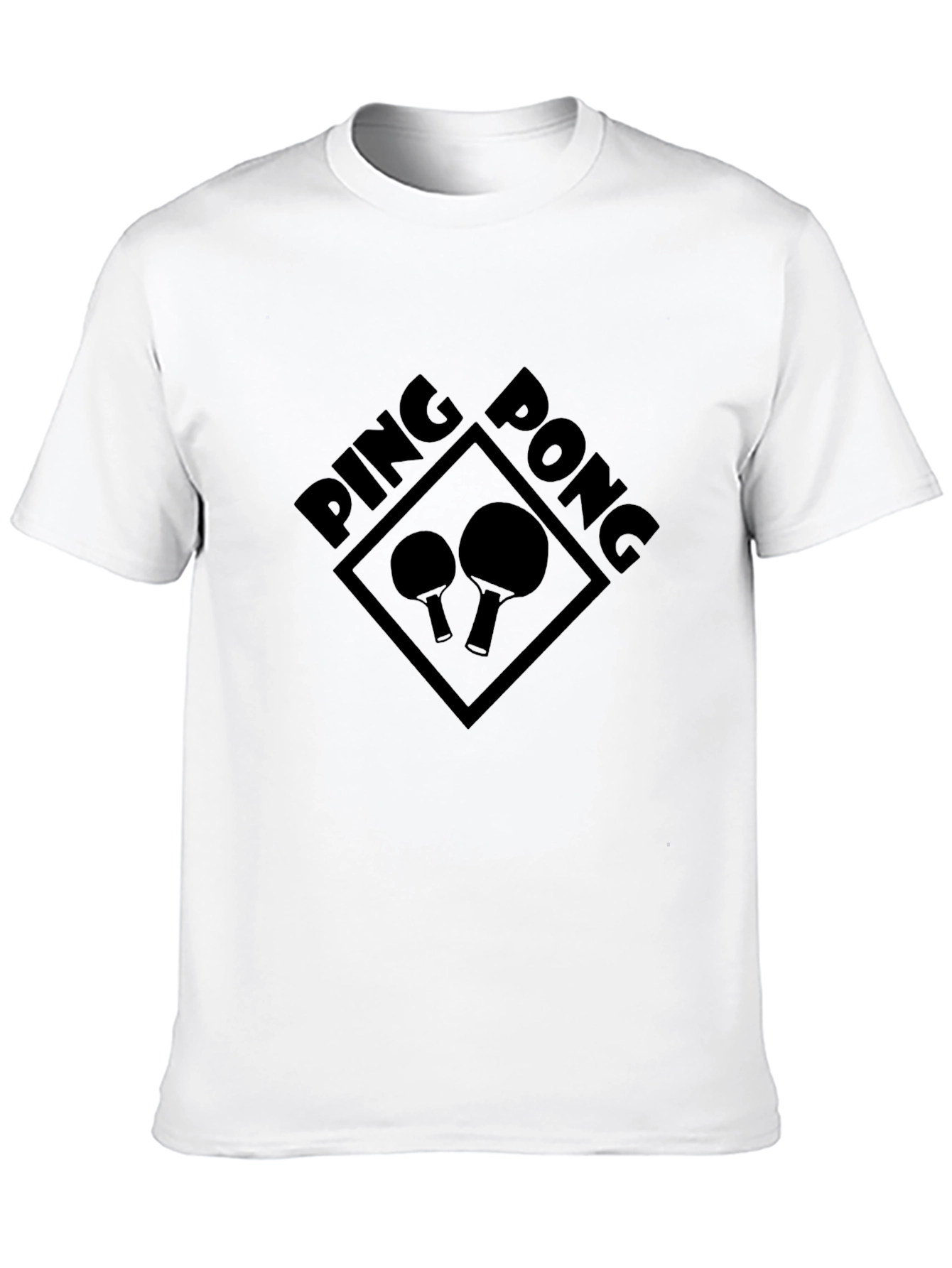 Ping Pong Graphic Tee - Sporty Black T-Shirt