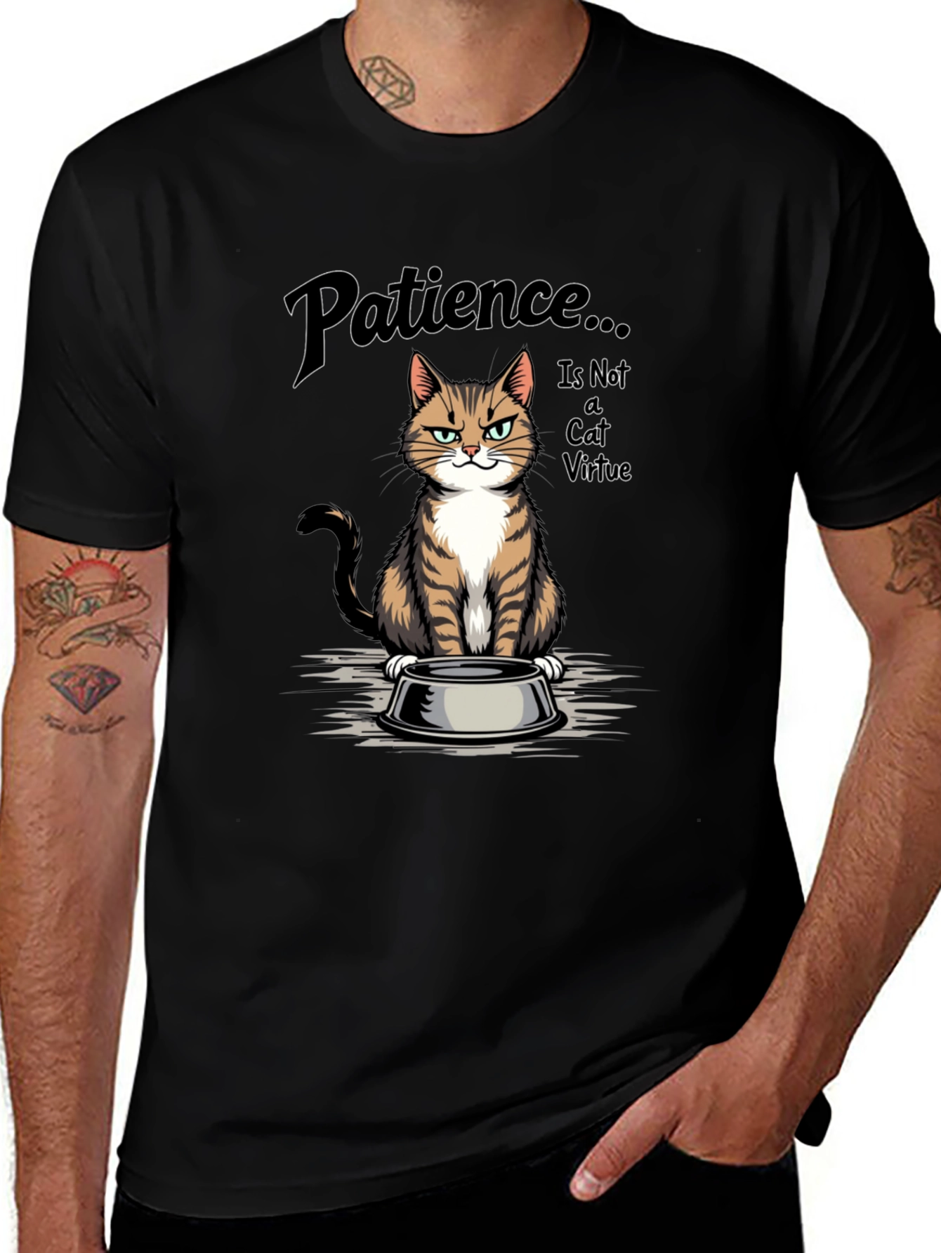 Patience... is Not a Cat Virtue T-Shirt