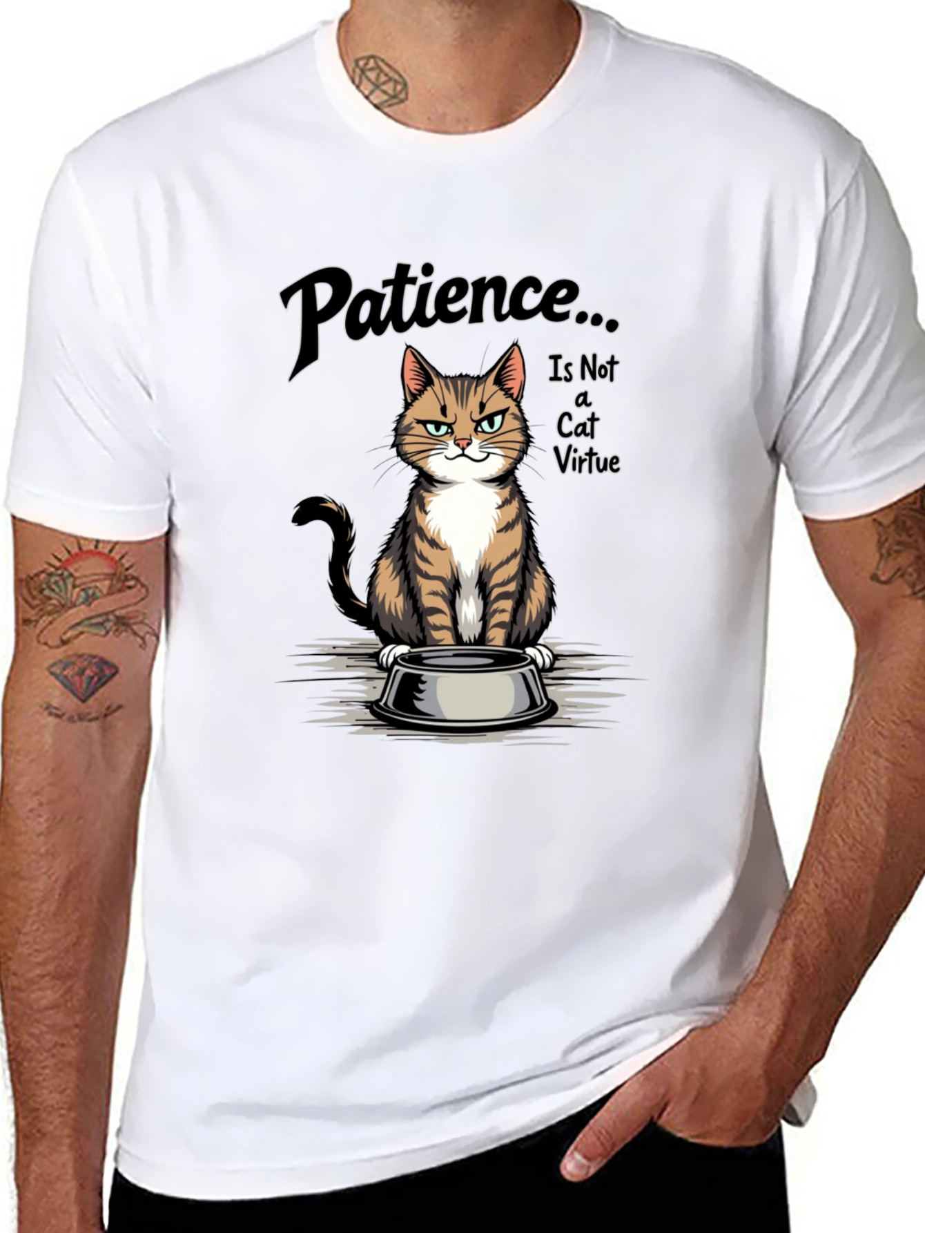 Patience... is Not a Cat Virtue T-Shirt