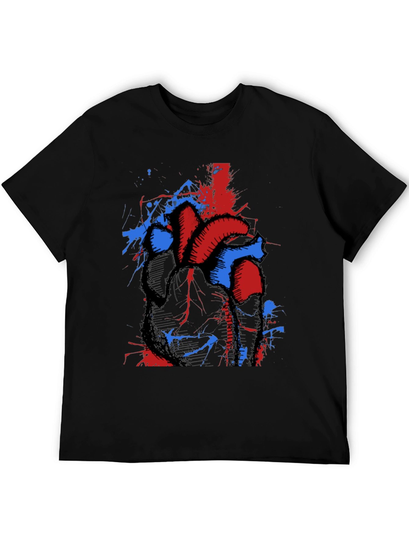 Anatomical Heart Splatter Graphic Tee - Unique Design