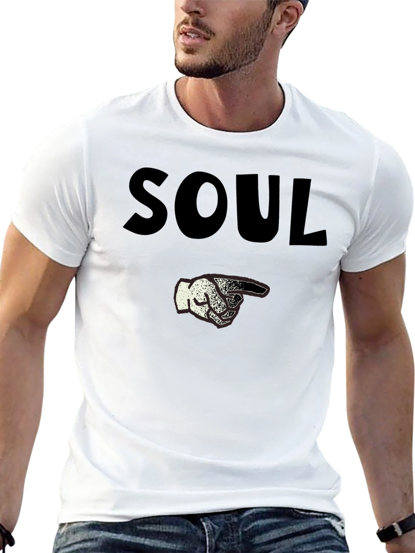 Soul Pointing Hand Graphic Tee - Unique Casual Wear