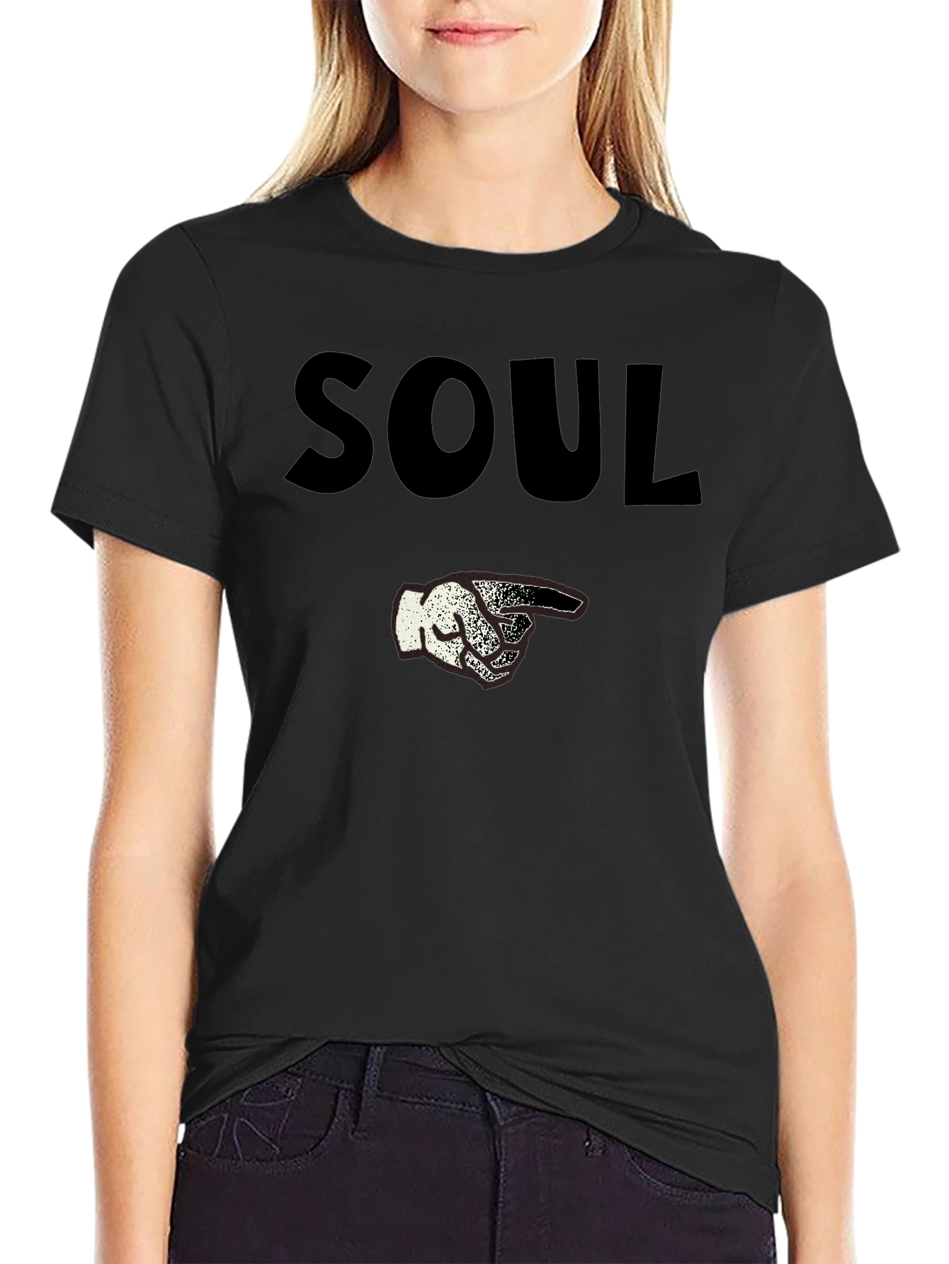 Soul Pointing Hand Graphic Tee - Unique Casual Wear