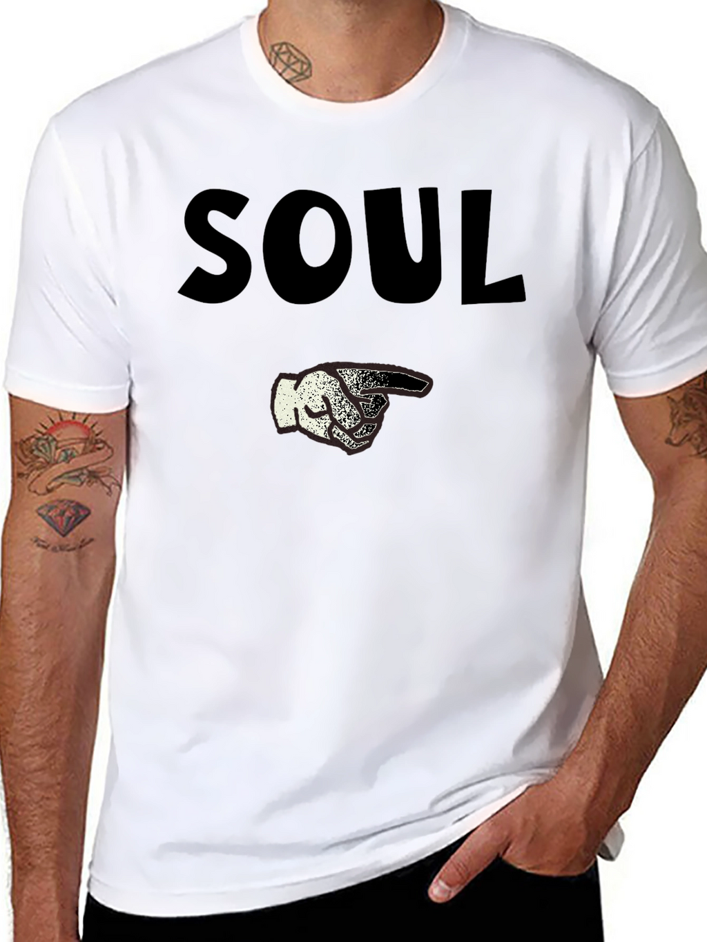 Soul Pointing Hand Graphic Tee - Unique Casual Wear