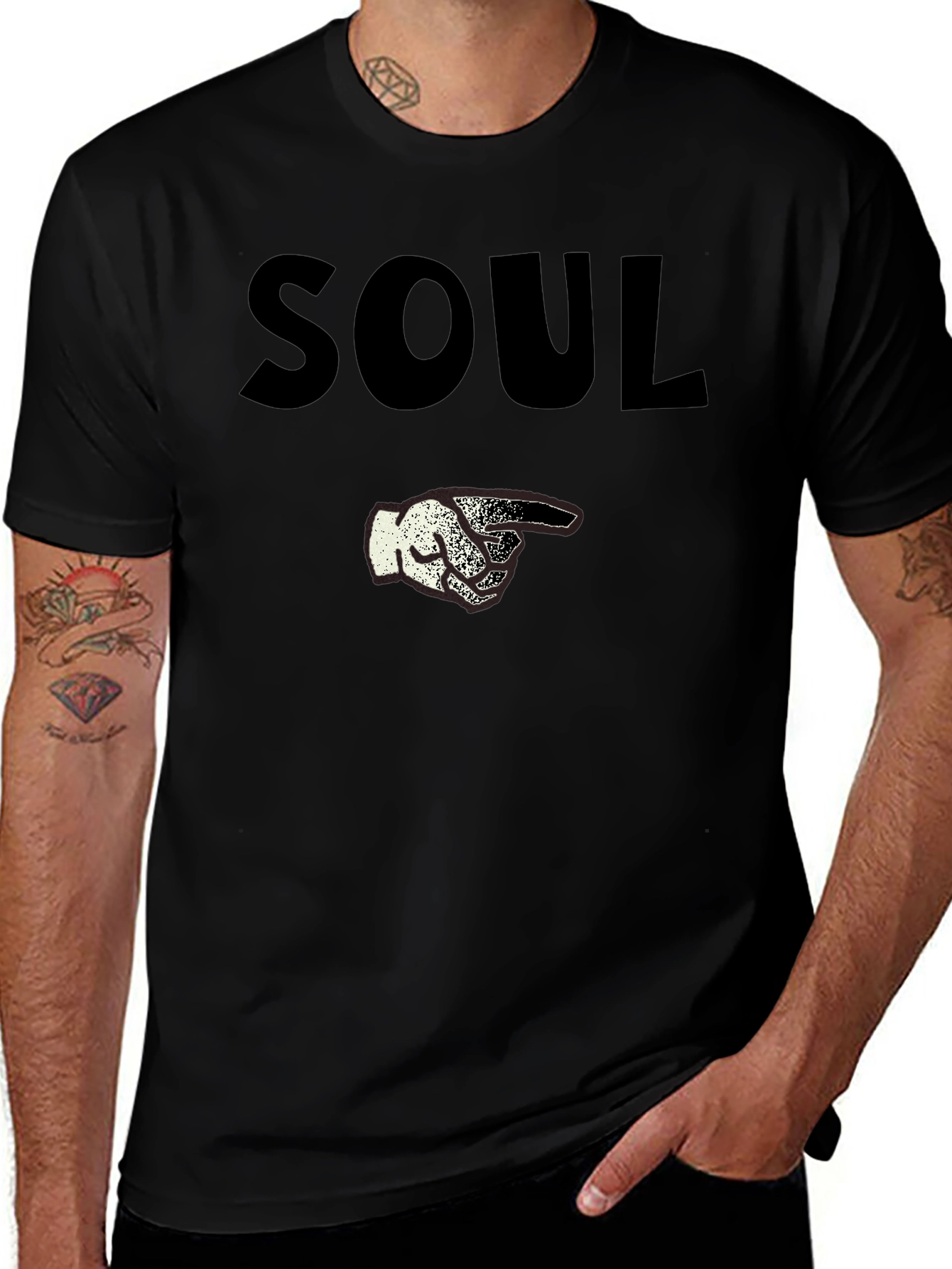 Soul Pointing Hand Graphic Tee - Unique Casual Wear