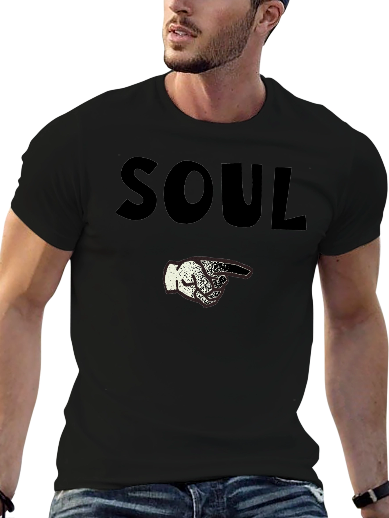 Soul Pointing Hand Graphic Tee - Unique Casual Wear