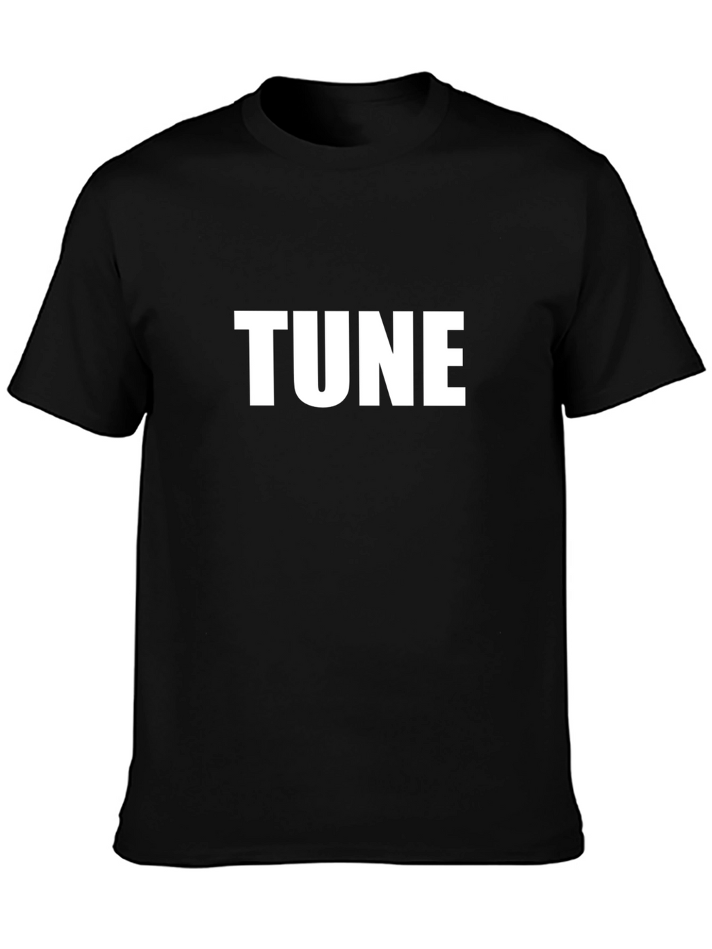 Tune Black Cotton Tee