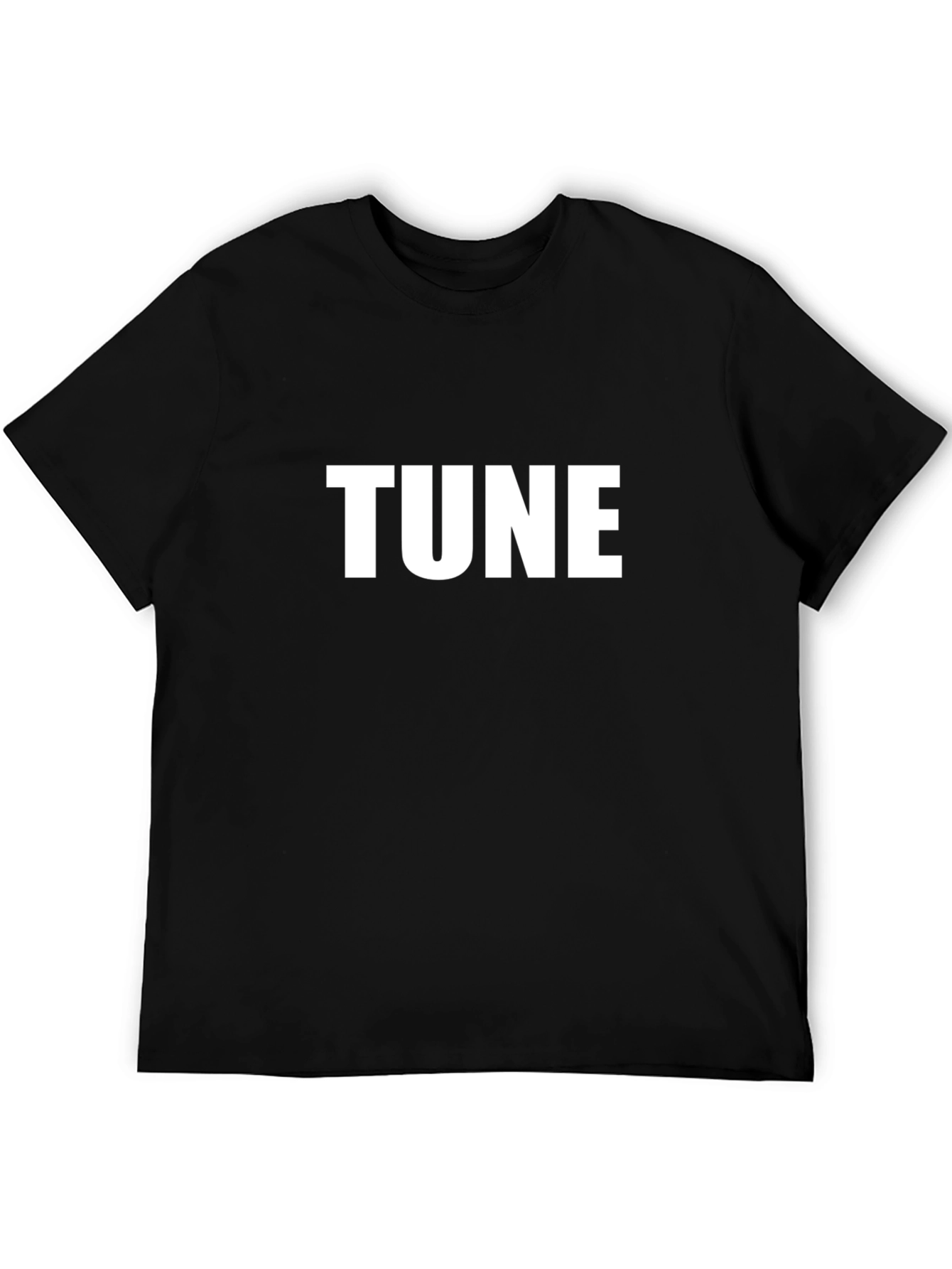 Tune Black Cotton Tee