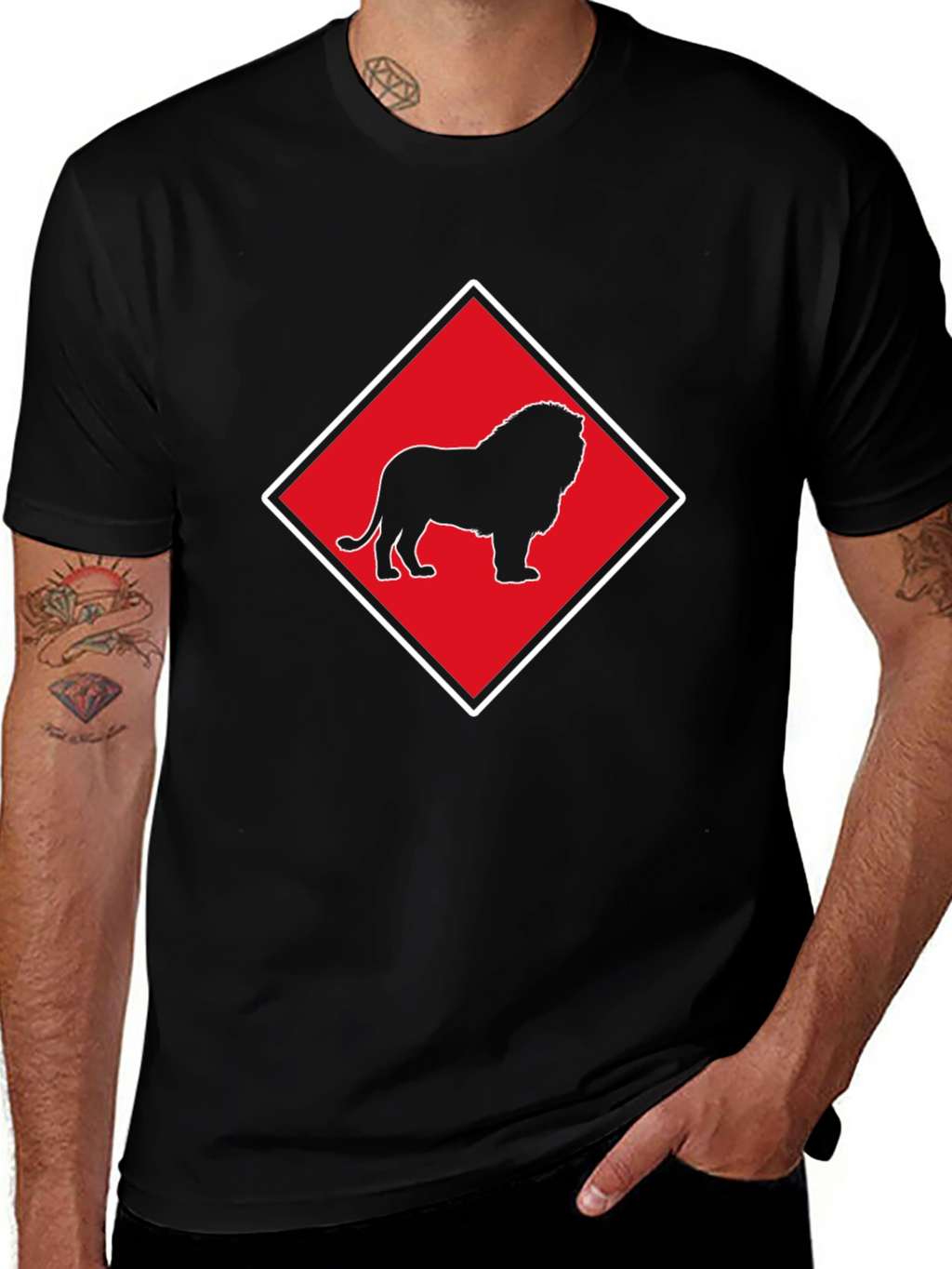 Lion Emblem Black T-Shirt