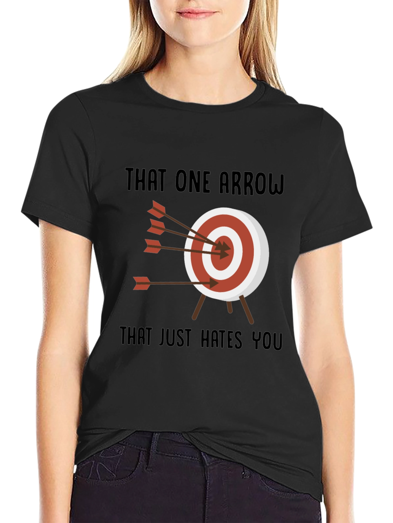 Archery Target Humor Tee - That One Arrow