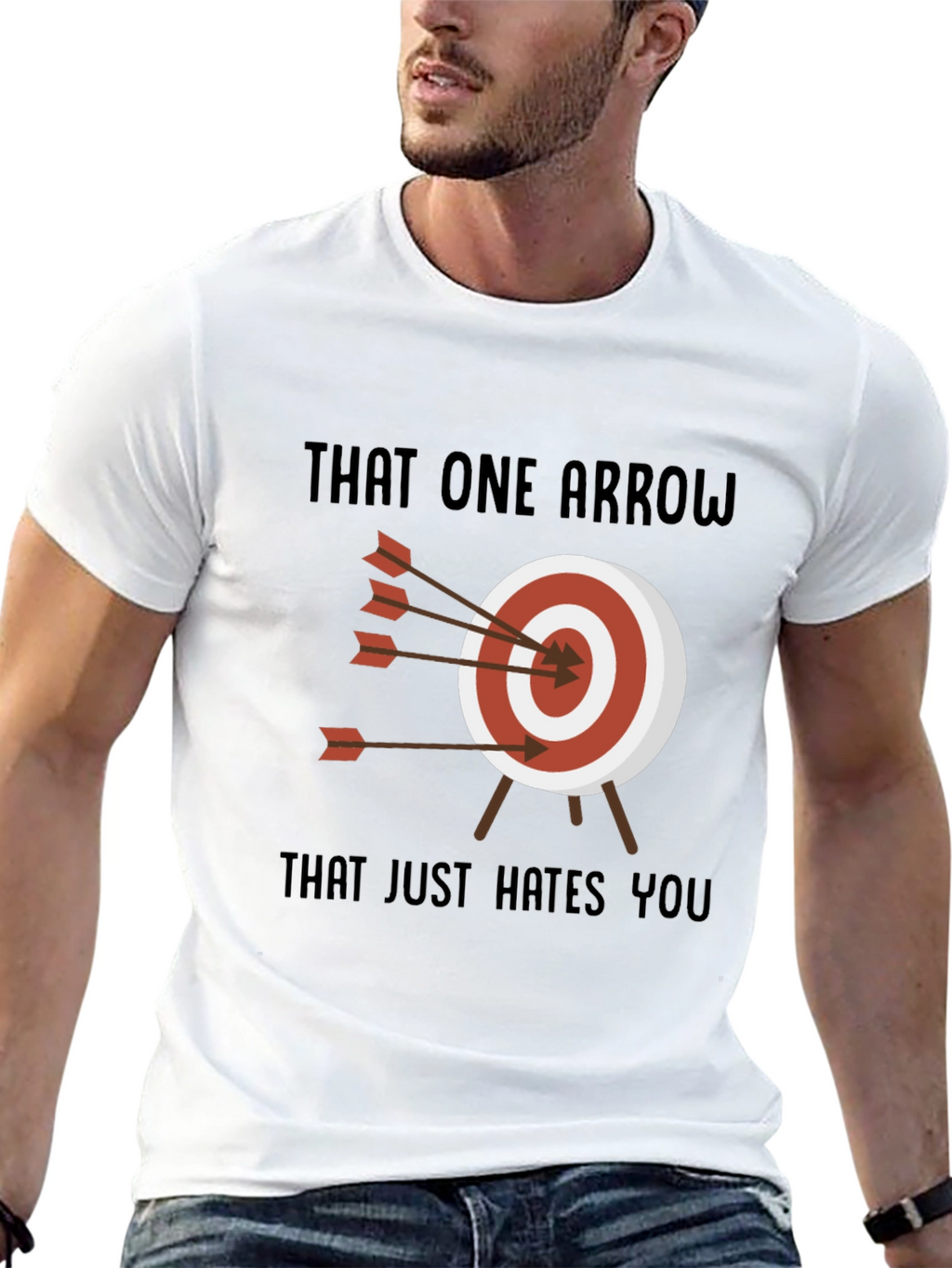Archery Target Humor Tee - That One Arrow