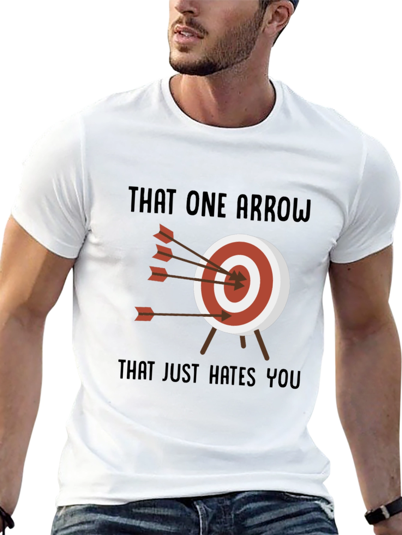 Archery Target Humor Tee - That One Arrow