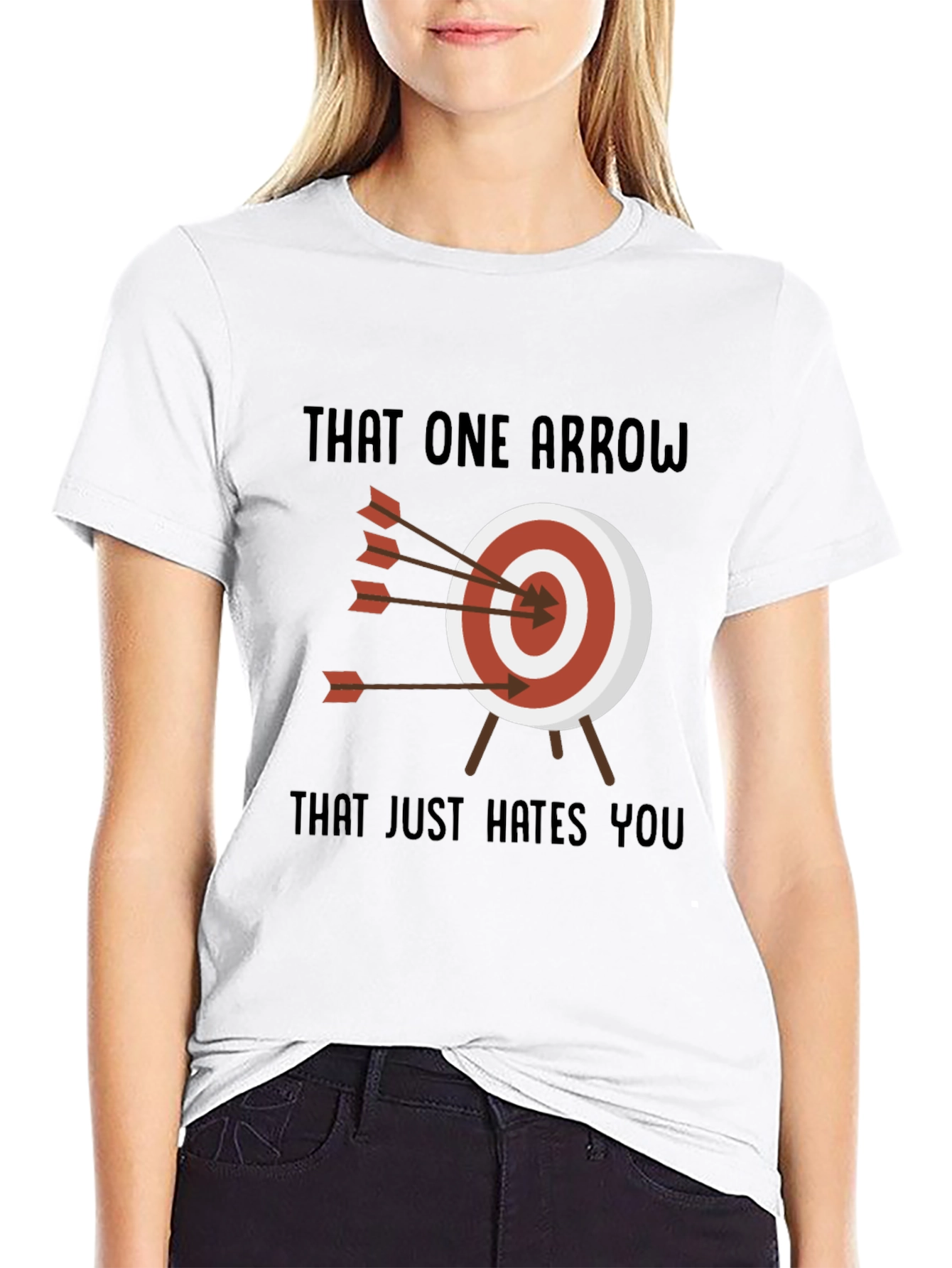 Archery Target Humor Tee - That One Arrow