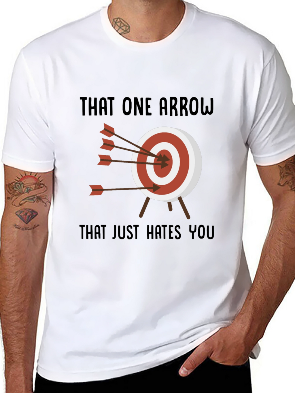 Archery Target Humor Tee - That One Arrow