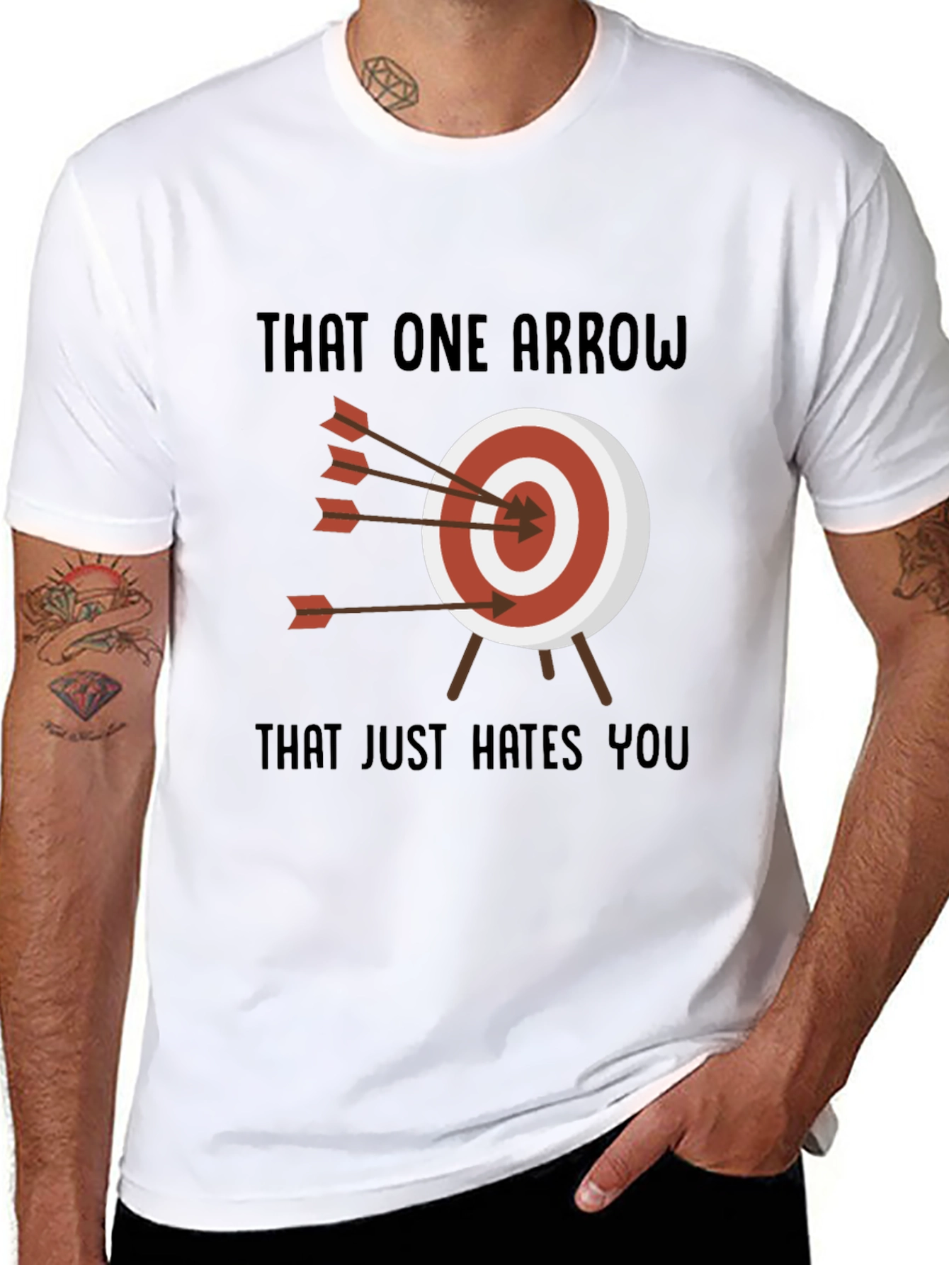 Archery Target Humor Tee - That One Arrow
