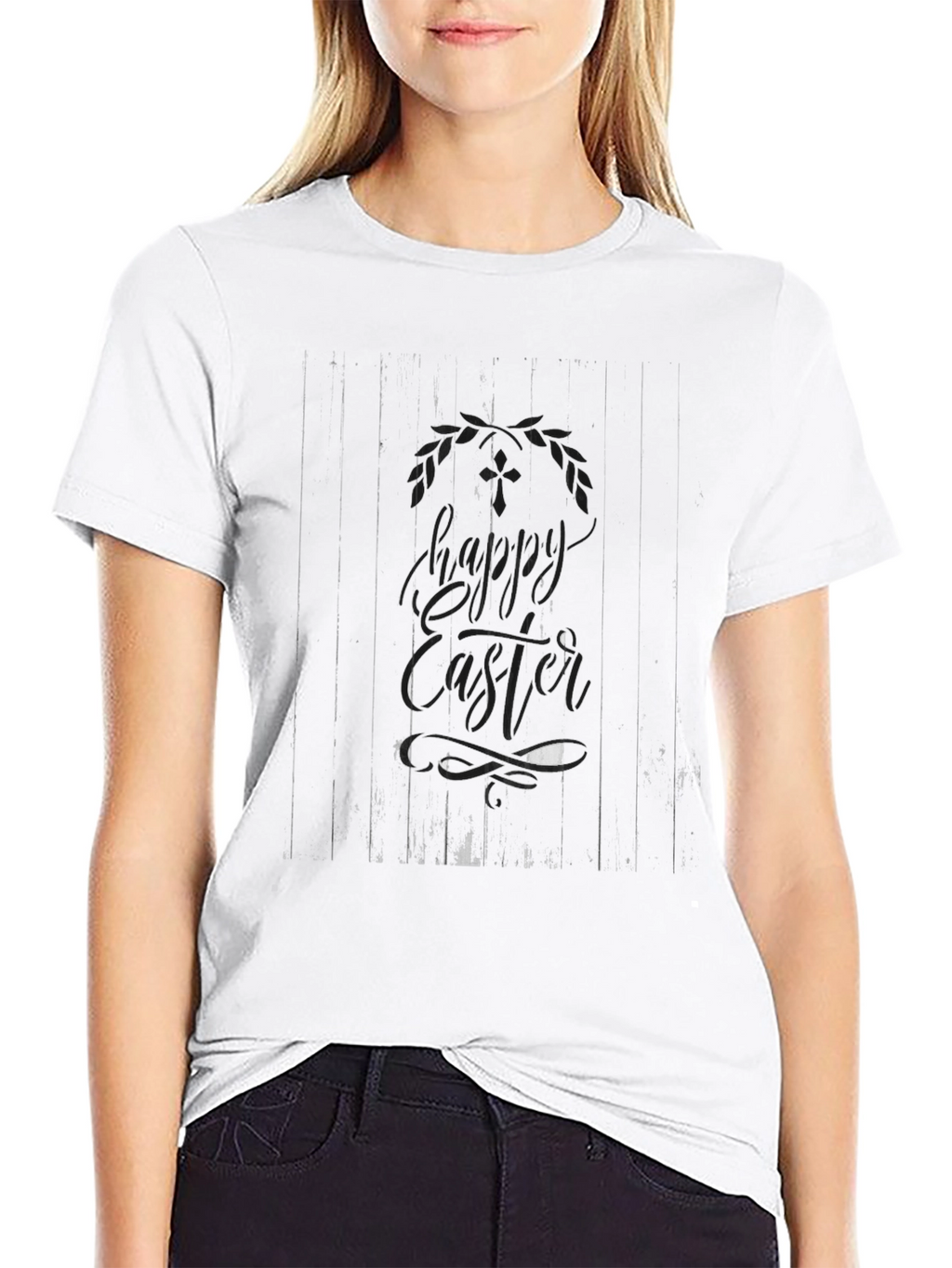 Happy Easter Bunny T-Shirt - Black