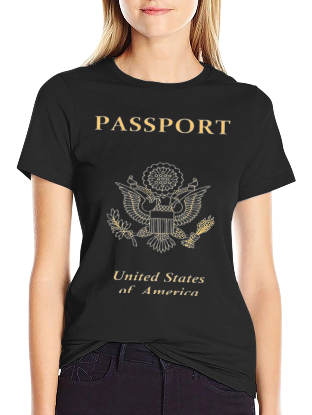 Passport USA T-Shirt - Black