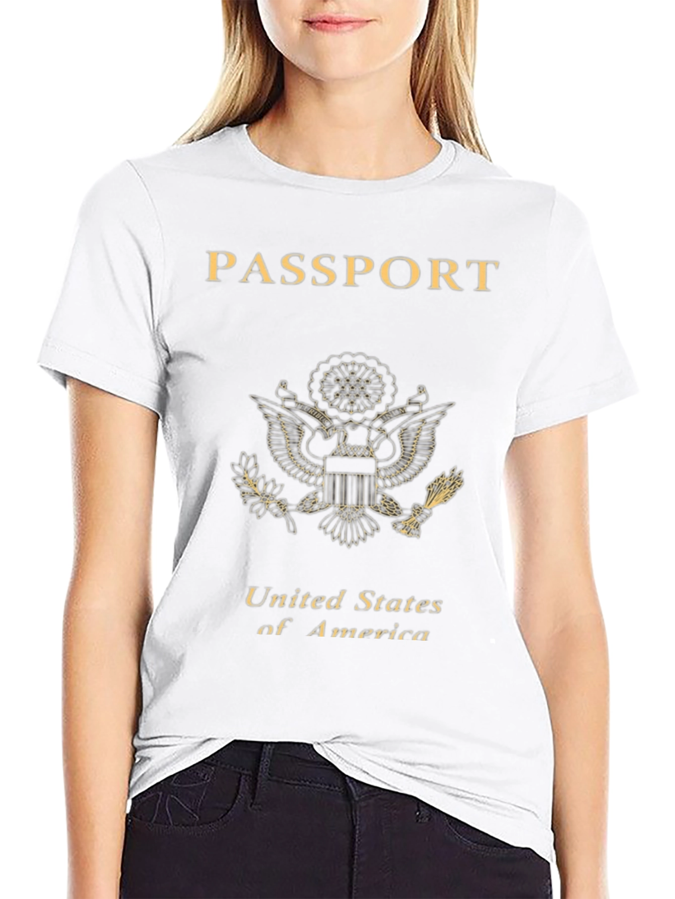 Passport USA T-Shirt - Black