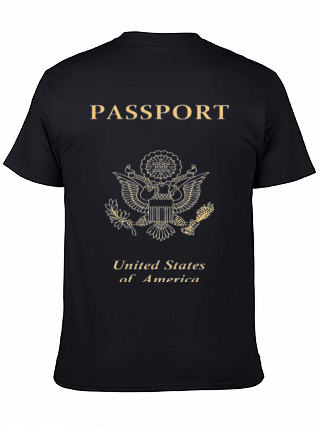 Passport USA T-Shirt - Black