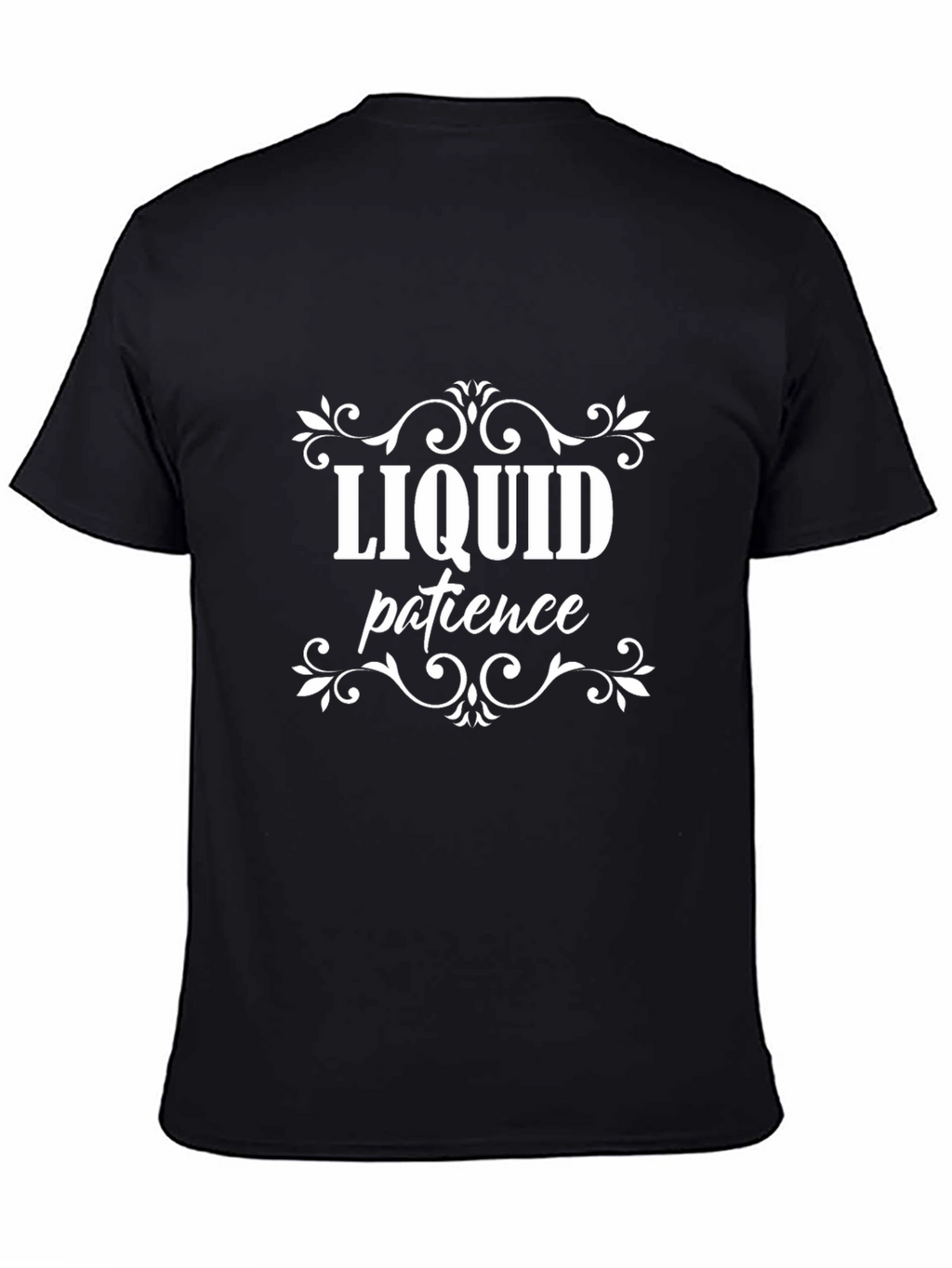 Liquid Patience Graphic Tee - Comfy Black T-Shirt