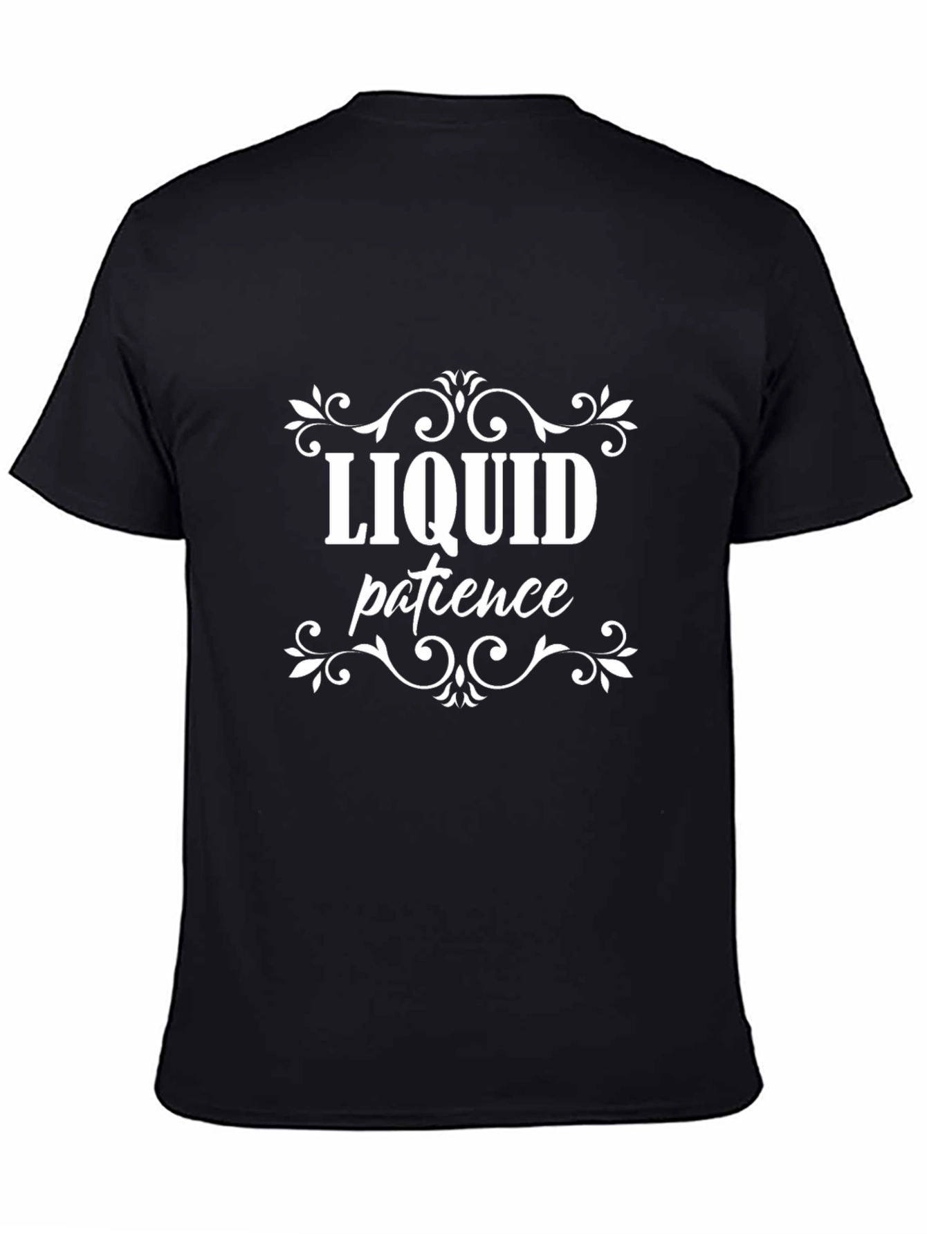 Liquid Patience Graphic Tee - Comfy Black T-Shirt