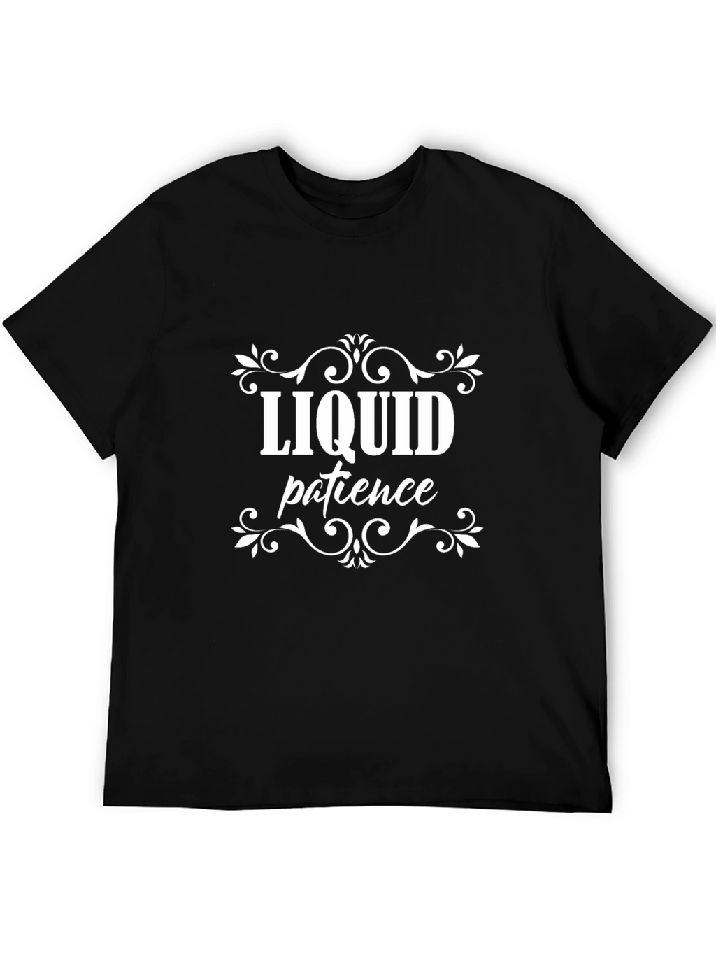 Liquid Patience Graphic Tee - Comfy Black T-Shirt