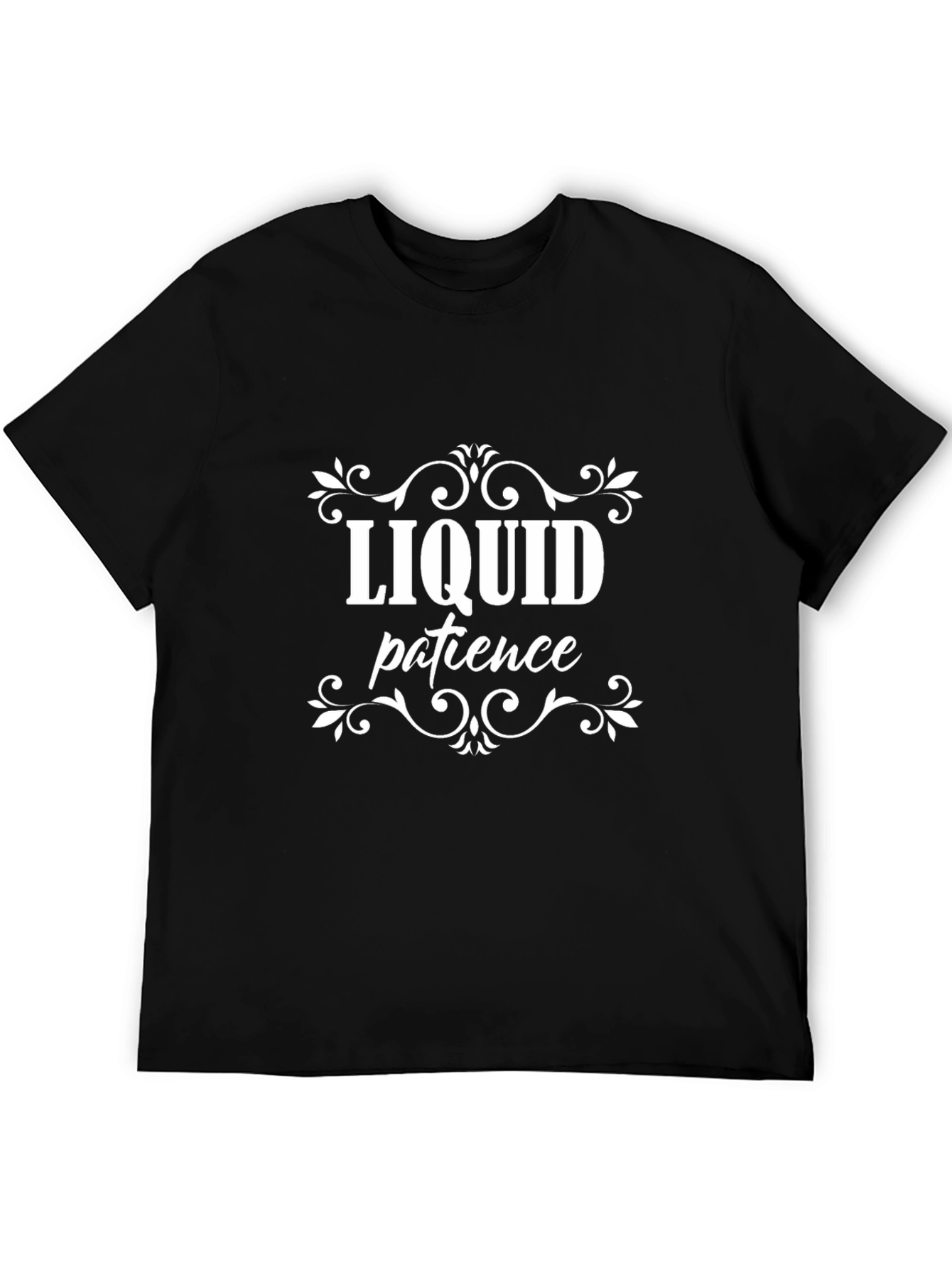 Liquid Patience Graphic Tee - Comfy Black T-Shirt
