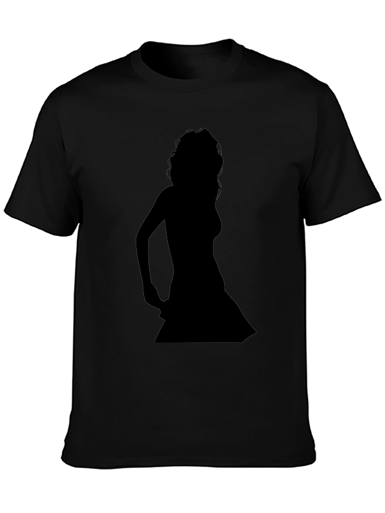 Silhouette Dancer Graphic Tee - Black Cotton Blend