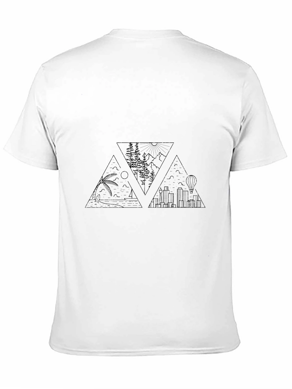Modern Graphic Black T-Shirt