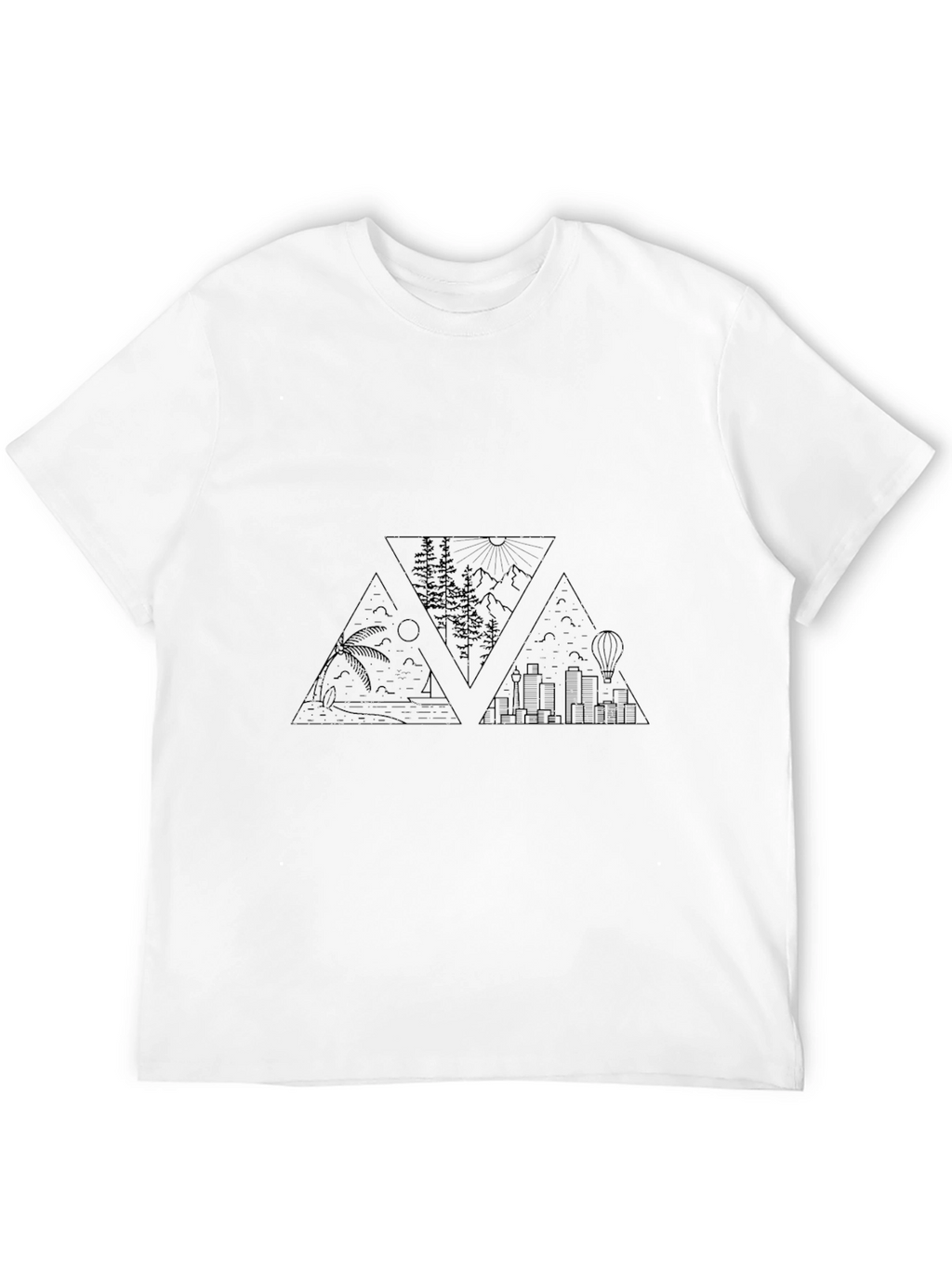 Modern Graphic Black T-Shirt