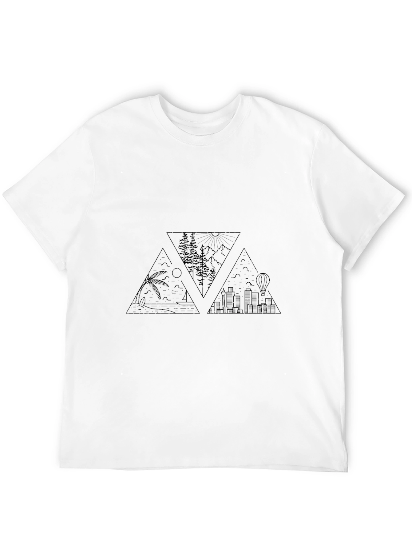 Modern Graphic Black T-Shirt