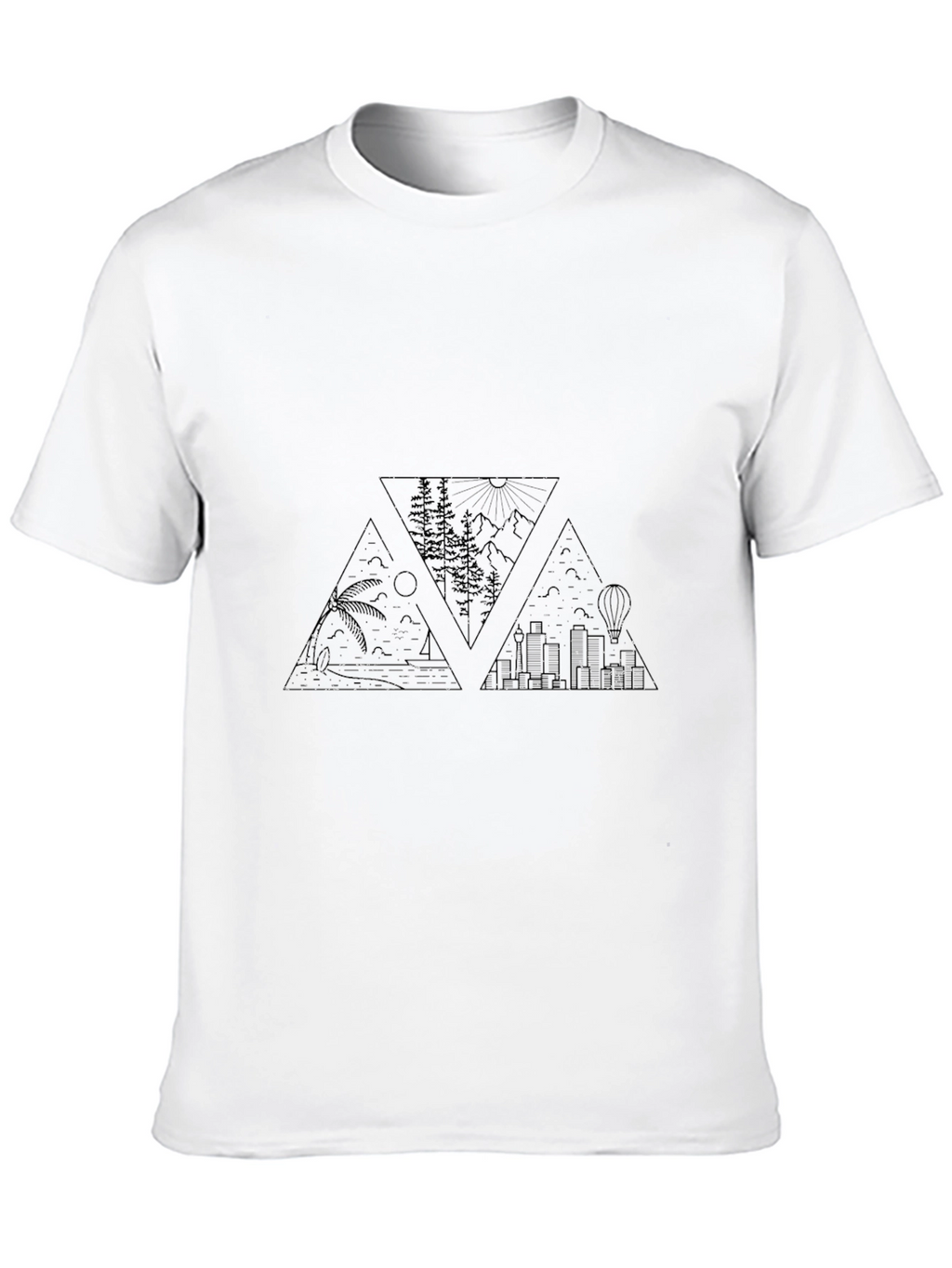 Modern Graphic Black T-Shirt
