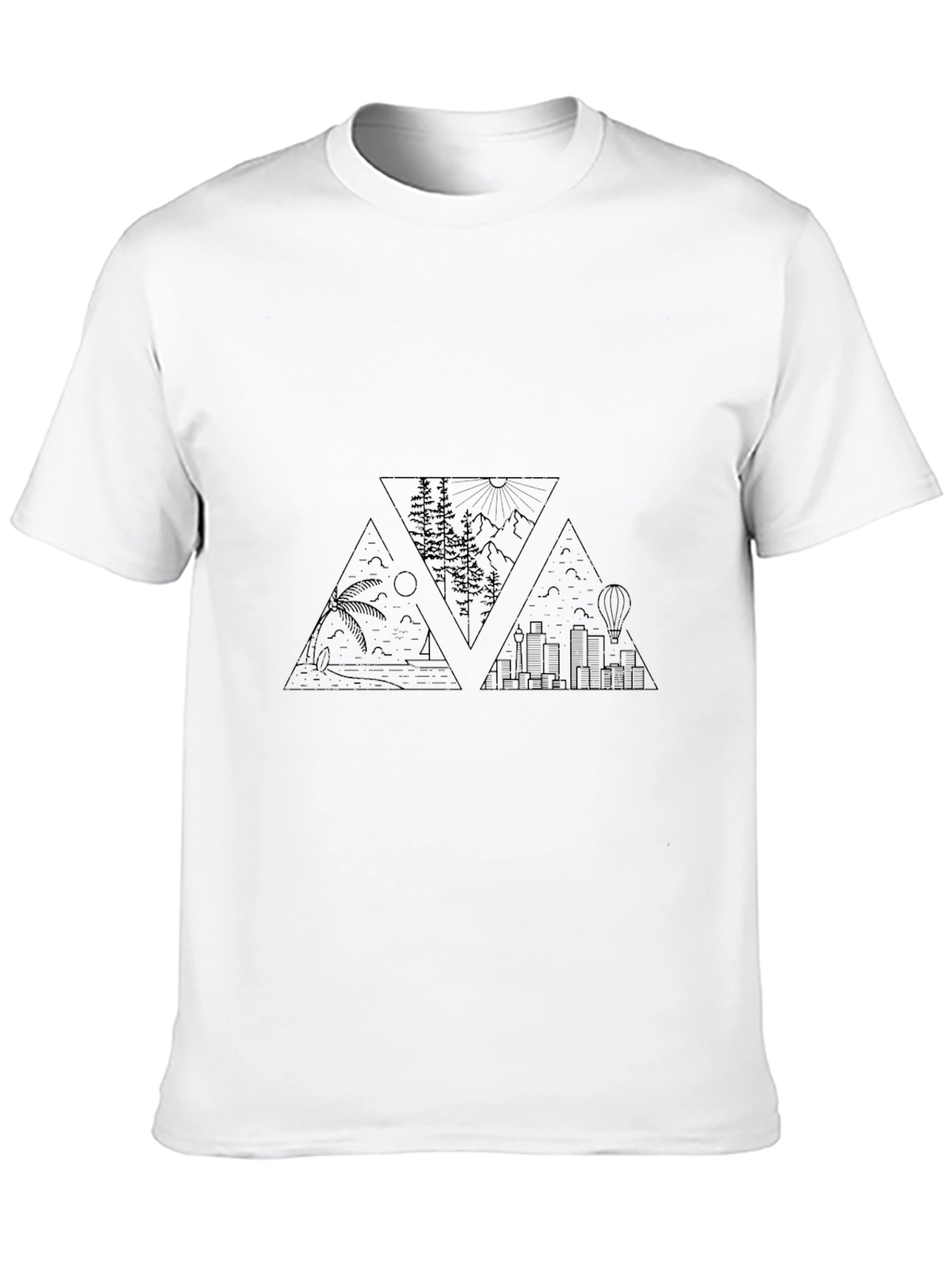 Modern Graphic Black T-Shirt