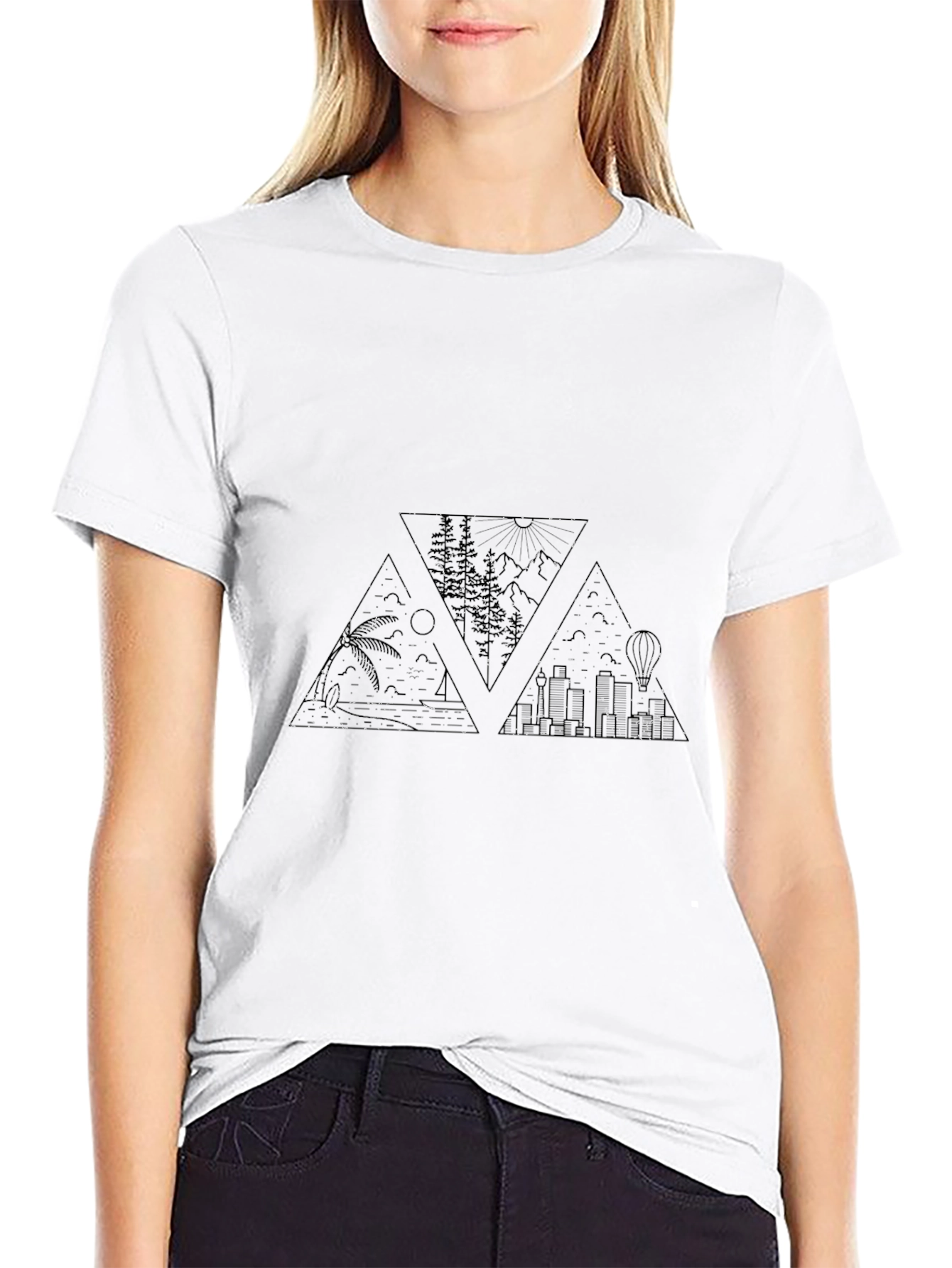 Modern Graphic Black T-Shirt