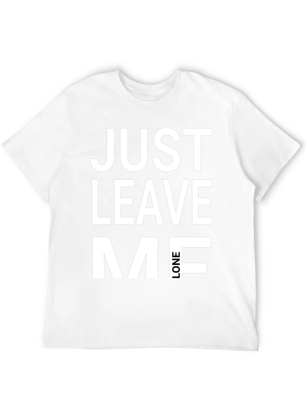 Just Leave Me Alone Graphic Tee - Black