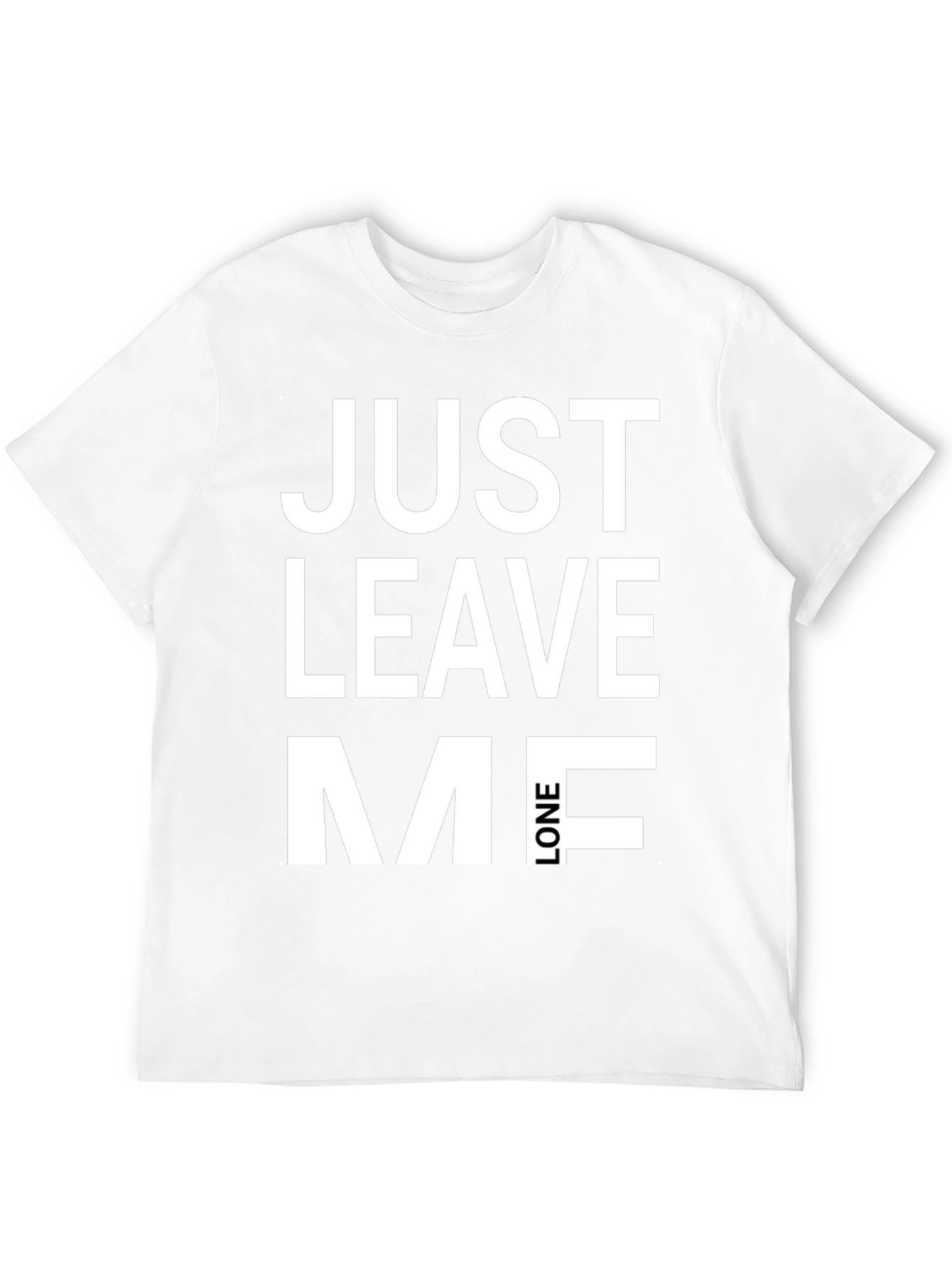 Just Leave Me Alone Graphic Tee - Black