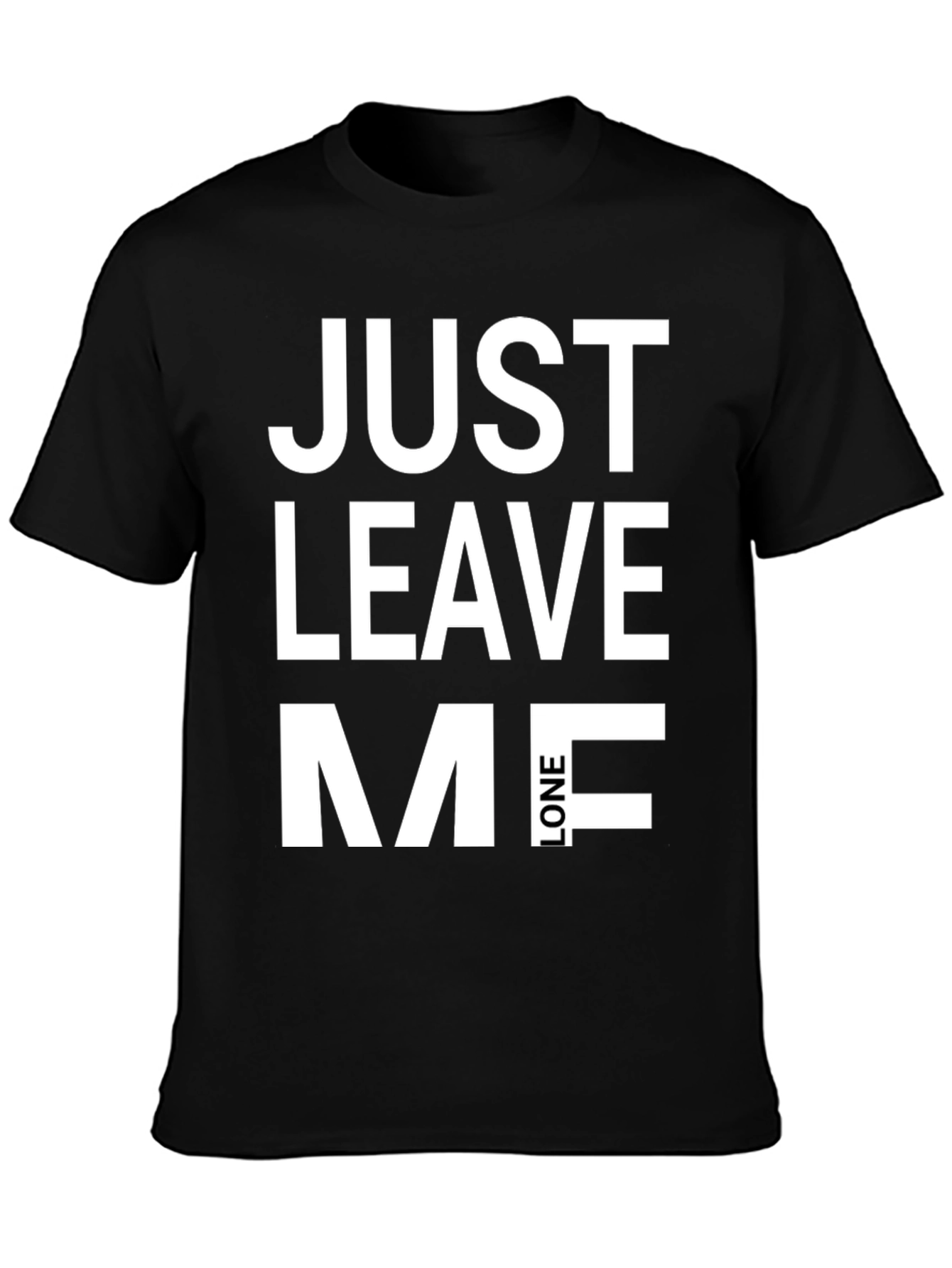 Just Leave Me Alone Graphic Tee - Black