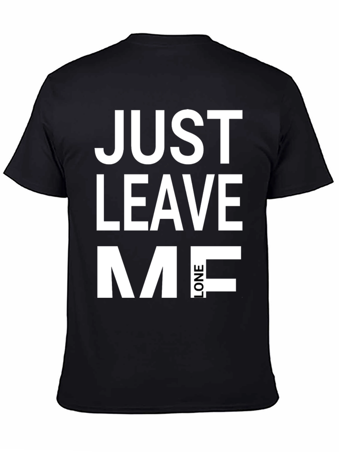 Just Leave Me Alone Graphic Tee - Black