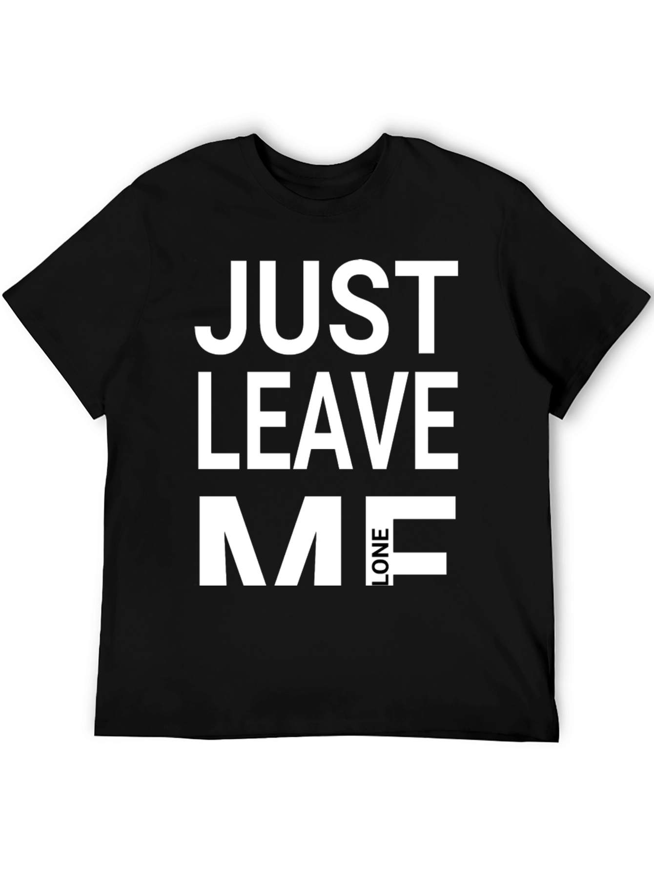 Just Leave Me Alone Graphic Tee - Black