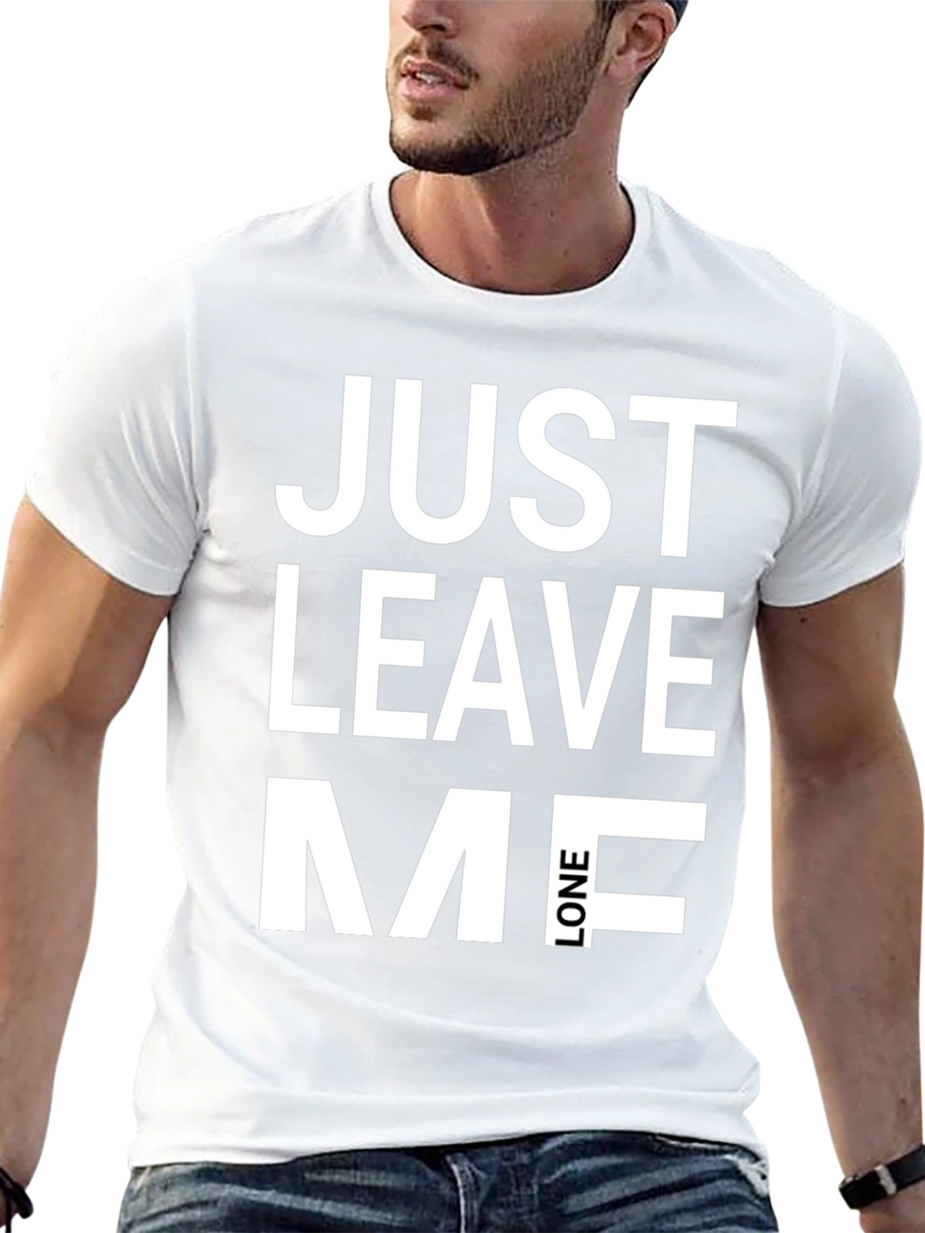 Just Leave Me Alone Graphic Tee - Black