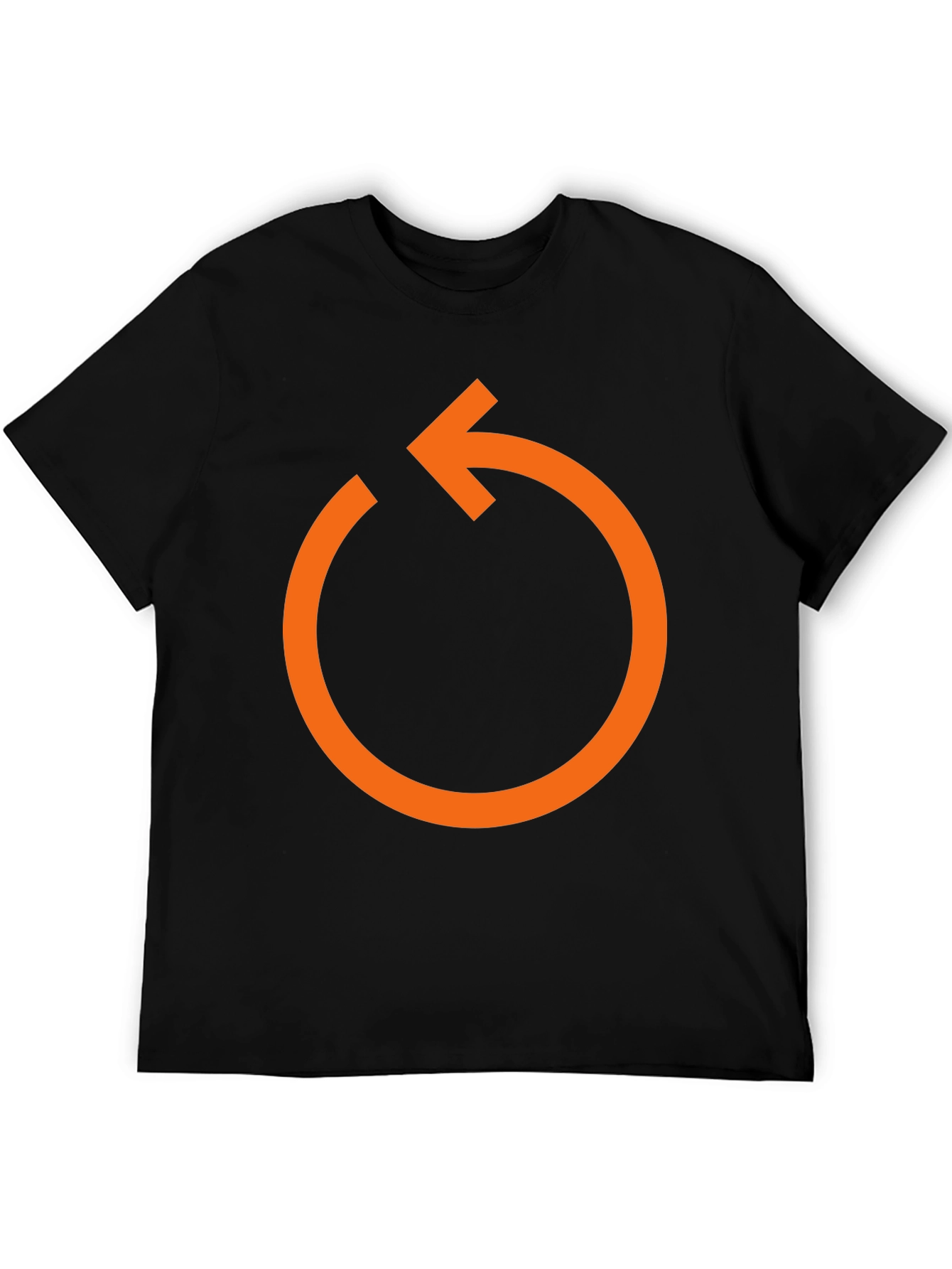 Orange Rotate Arrow Graphic T-Shirt