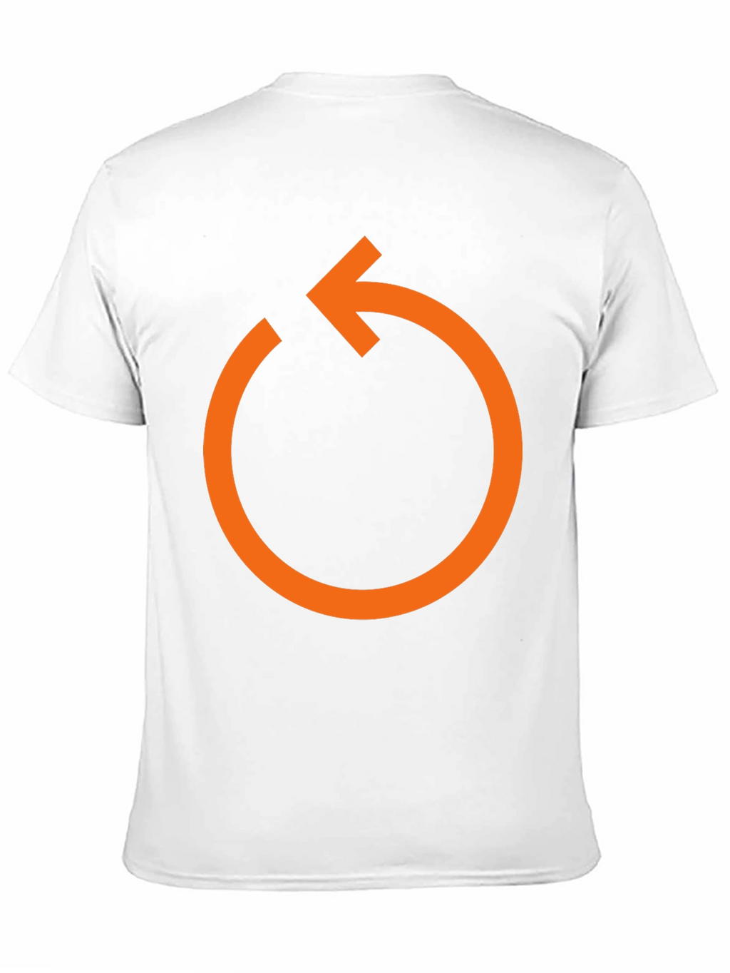 Orange Rotate Arrow Graphic T-Shirt