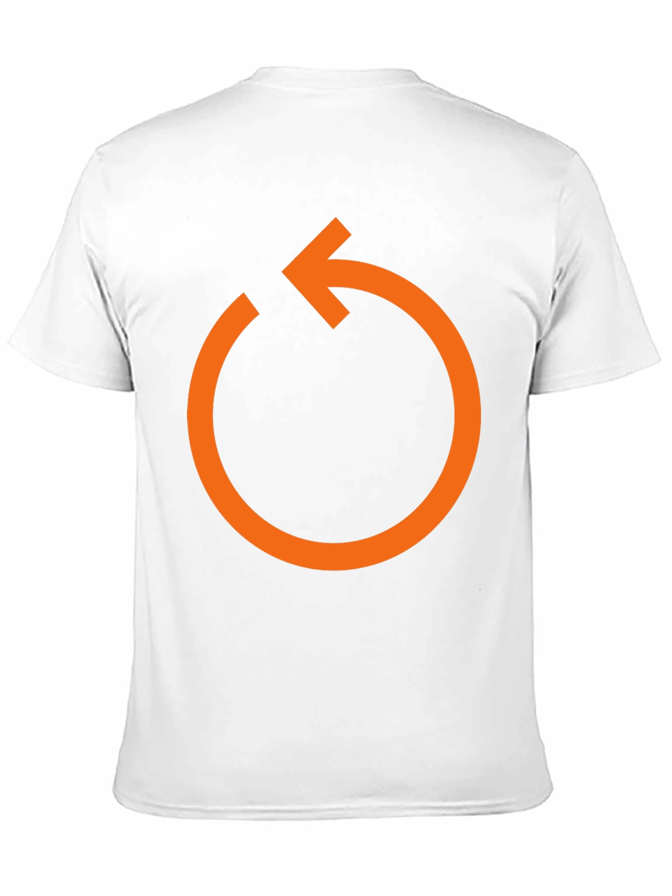 Orange Rotate Arrow Graphic T-Shirt