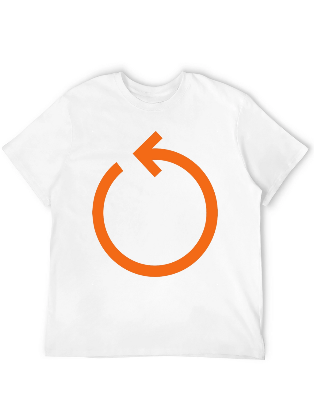Orange Rotate Arrow Graphic T-Shirt