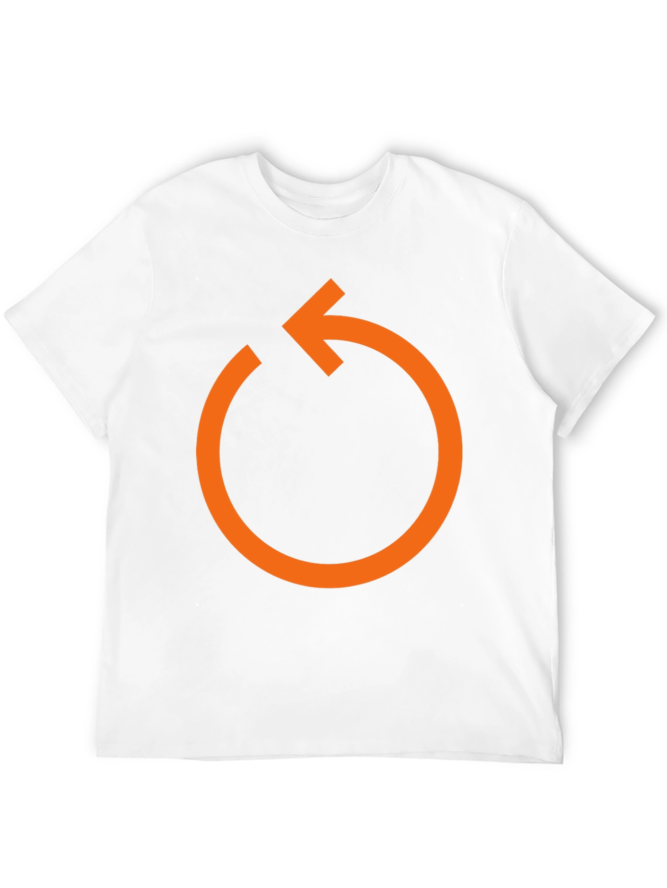 Orange Rotate Arrow Graphic T-Shirt