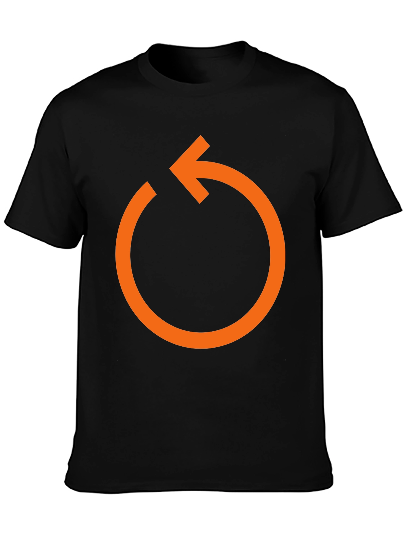 Orange Rotate Arrow Graphic T-Shirt